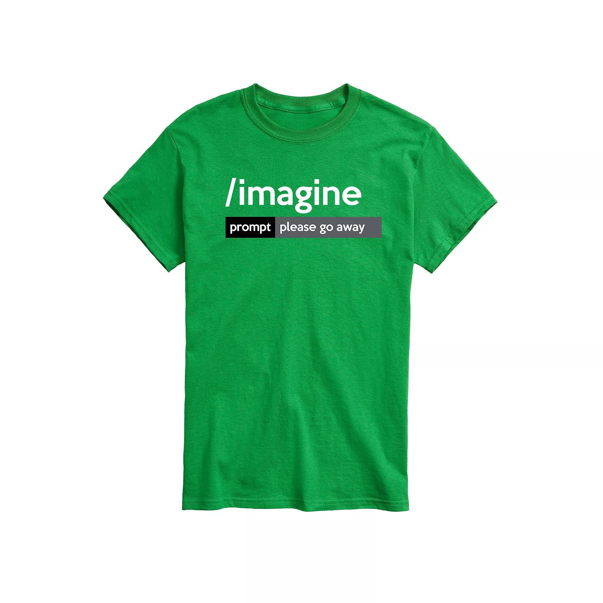 Men's AI Imagine Prompt Please Go Away Graphic Tee, Size: XXL, Red Product Image