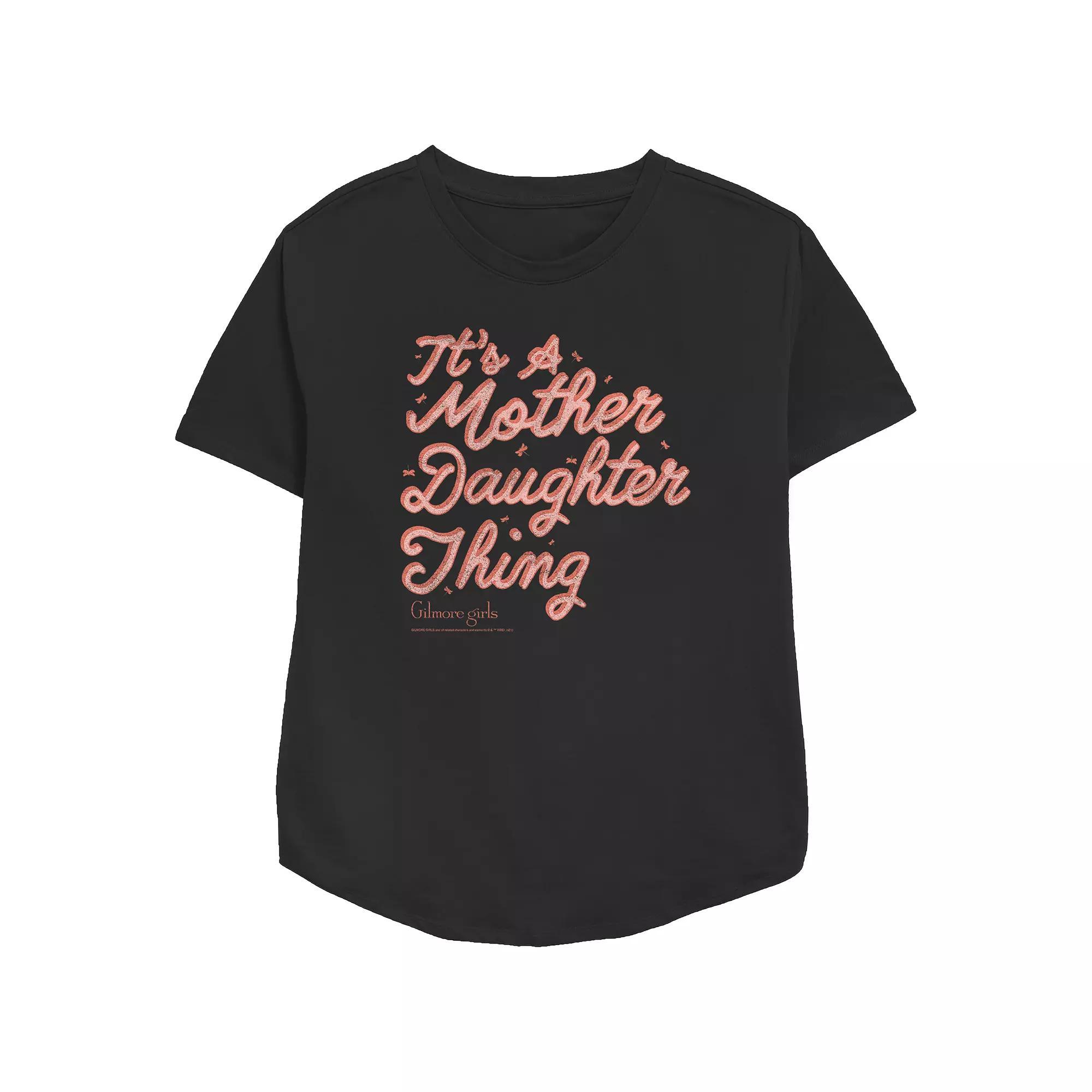 Women's Gilmore Girls It's A Mother Daughter Thing Relaxed Fit Graphic Tee, Size: Medium, Black Product Image