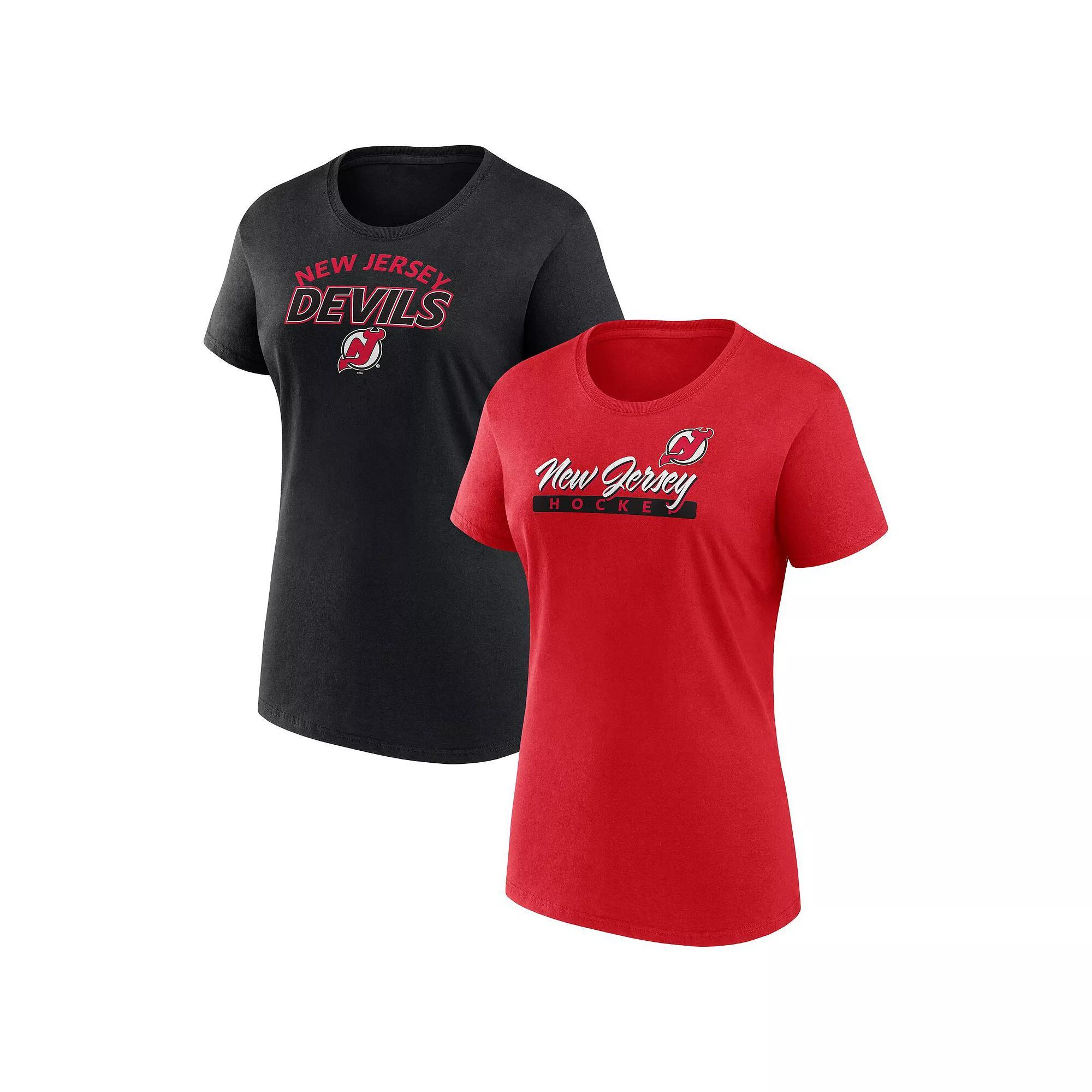 Women's Fanatics Branded New Jersey Devils Risk T-Shirt Combo Pack, Size: Medium, Nhl Red Product Image