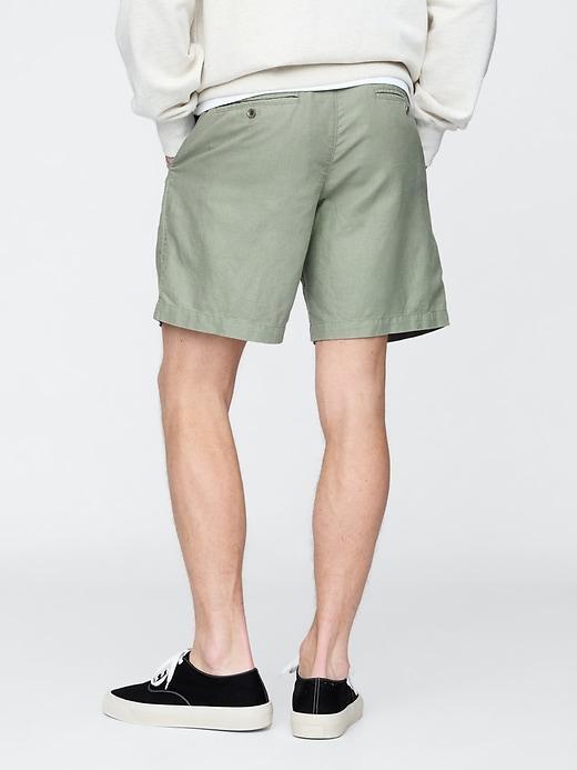 8" Linen-Cotton Shorts Product Image