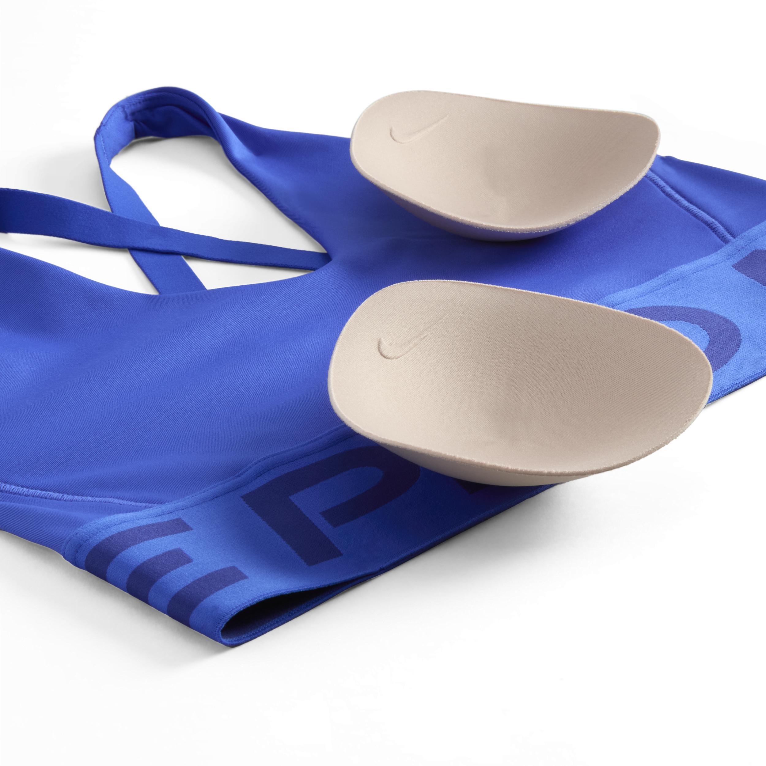 Nike Womens Pro Indy Plunge Bra Bold - Hyper Royal/Deep Royal/White Product Image