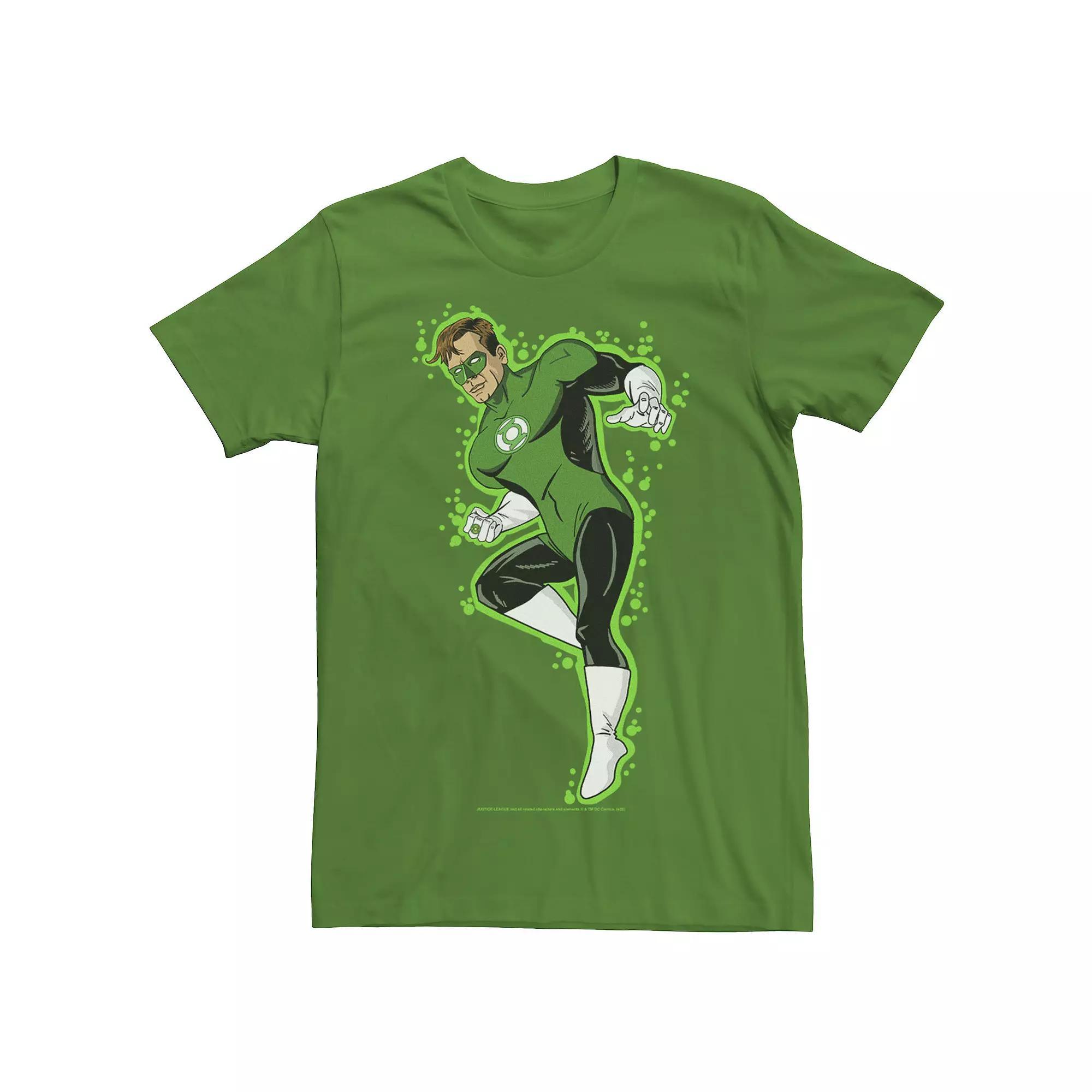 Men's DC Fandome The Green Lantern Flying Portrait Tee, Size: XS, Kelly Product Image
