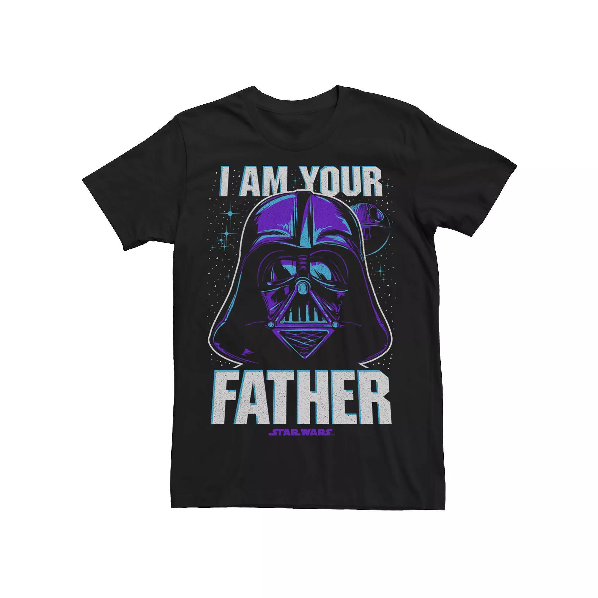 Men's Star Wars Vader I Am Your Father Purple Neon Tee,  Product Image