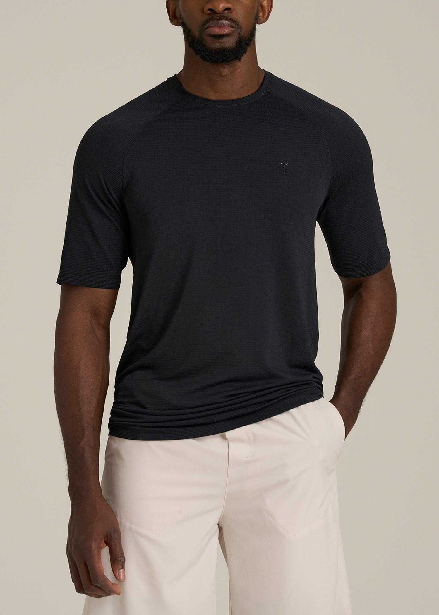 Vented Training Top for Tall Men in Black Male Product Image