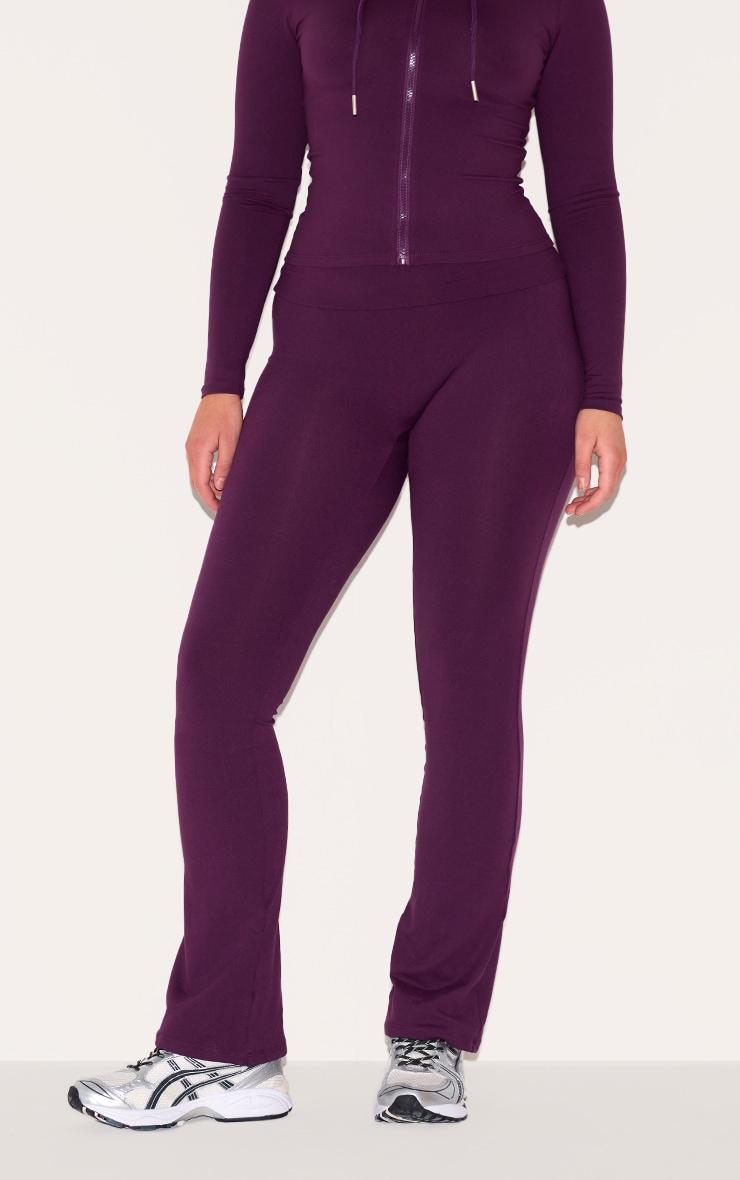 Shape Plum Stretch Sculpted Foldover Waist Flare Pants Product Image