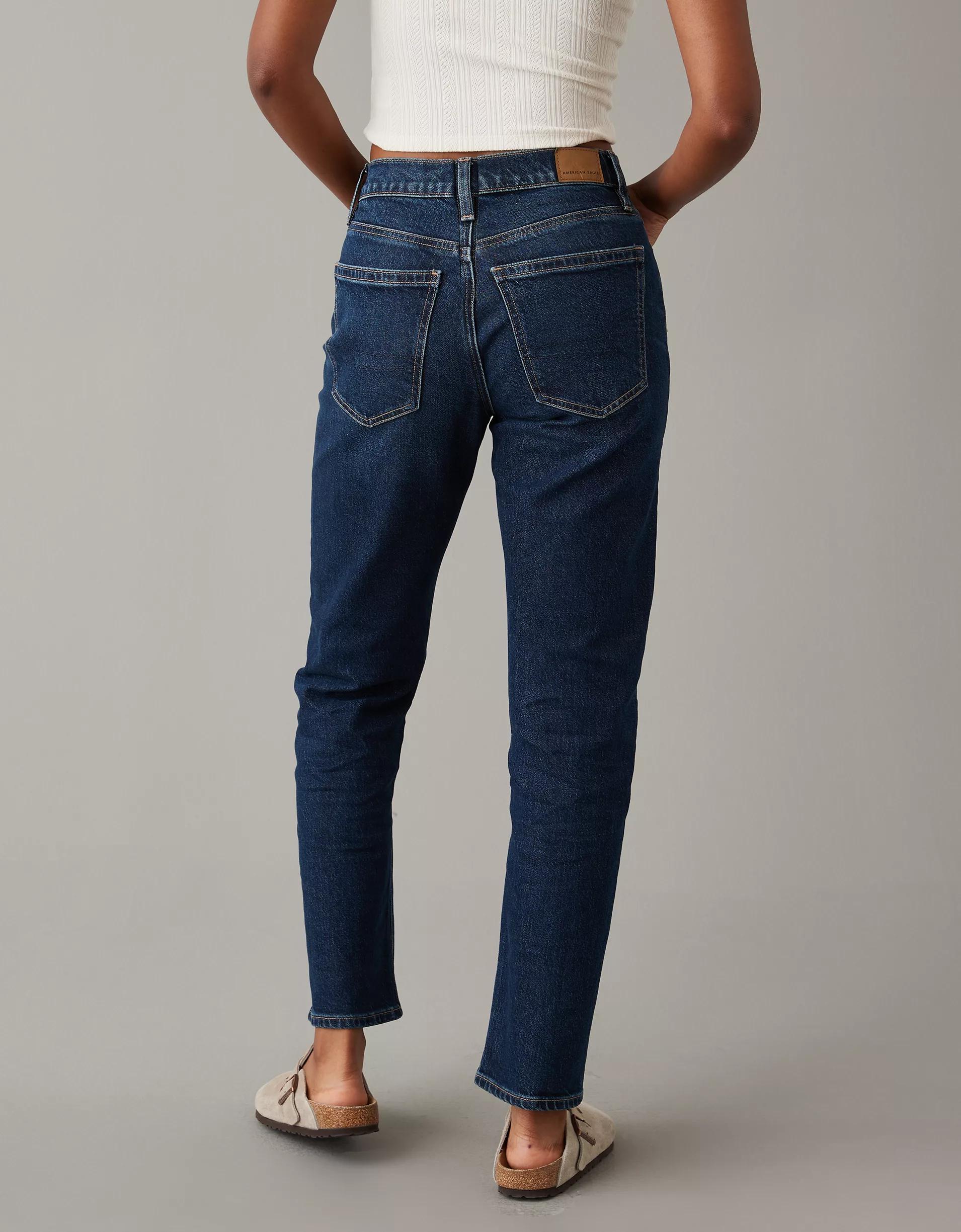 AE Stretch Super High-Waisted Ankle Straight Jean Product Image