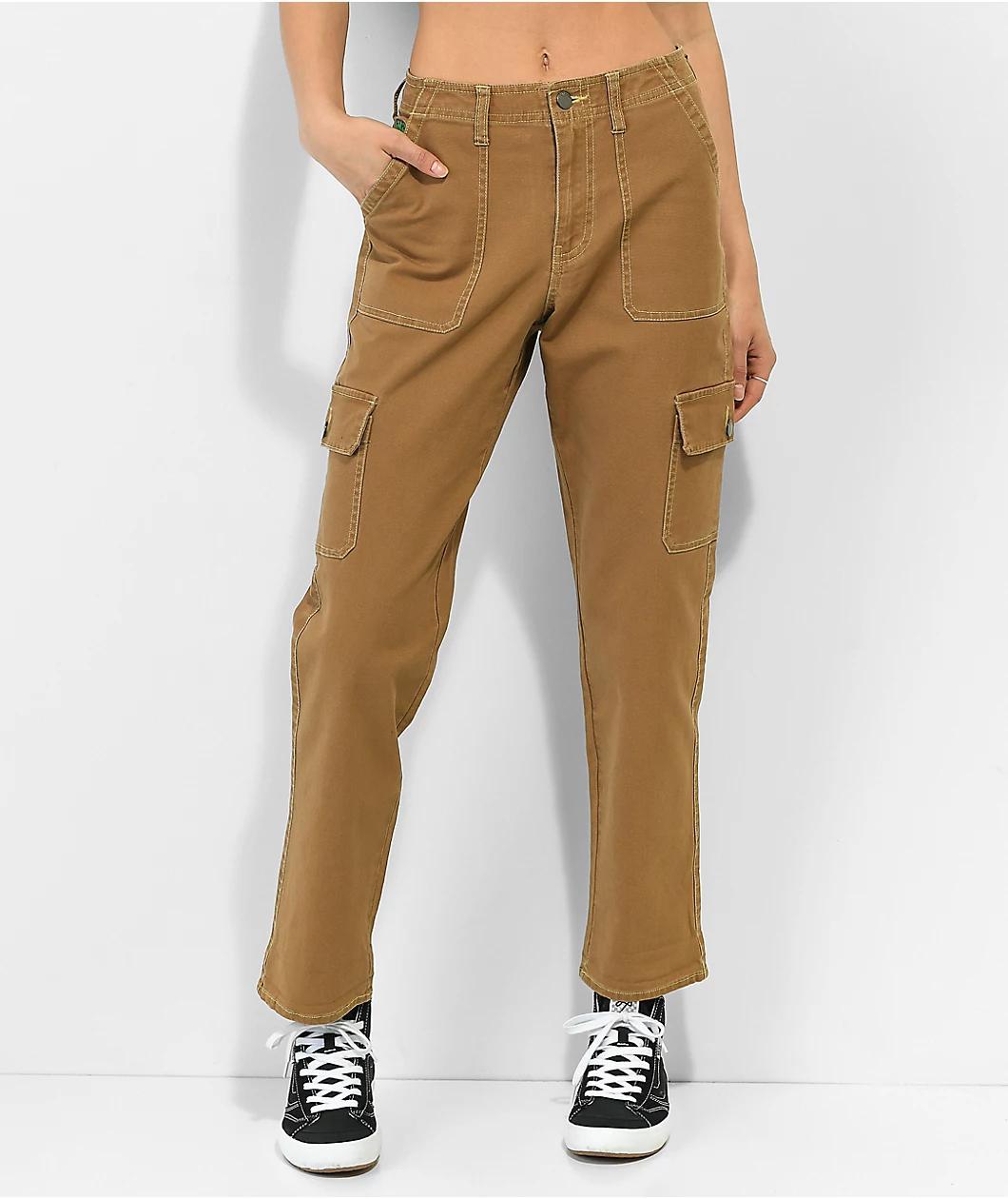 Empyre Marlo Bronze Brown Canvas Cargo Pants Product Image