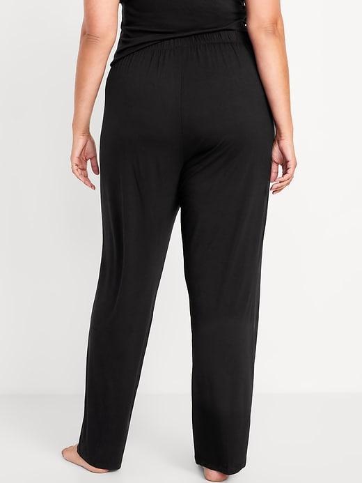 Mid-Rise Knit Jersey Pajama Pant Product Image