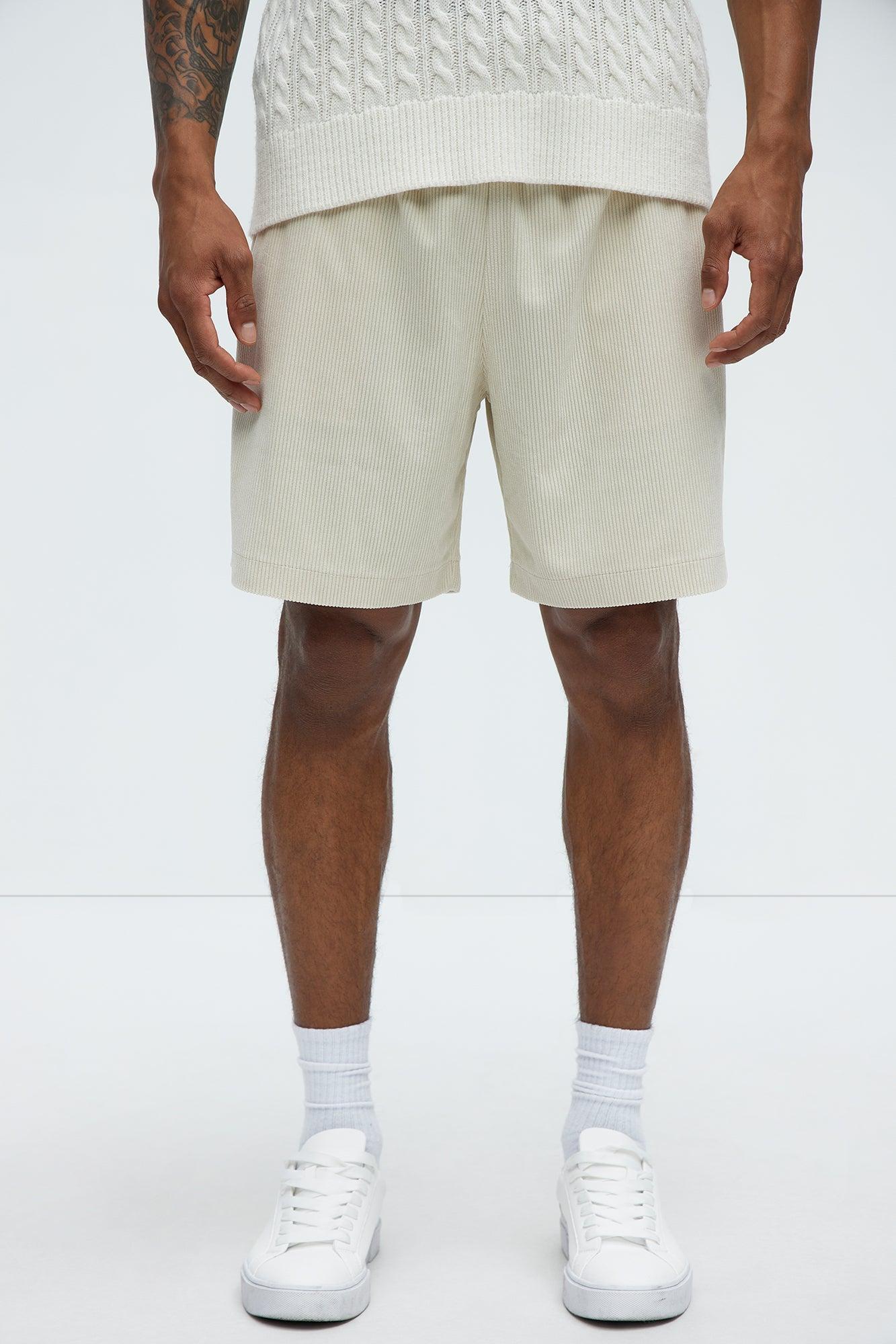 Beau Relaxed Corduroy Shorts - Cream Product Image