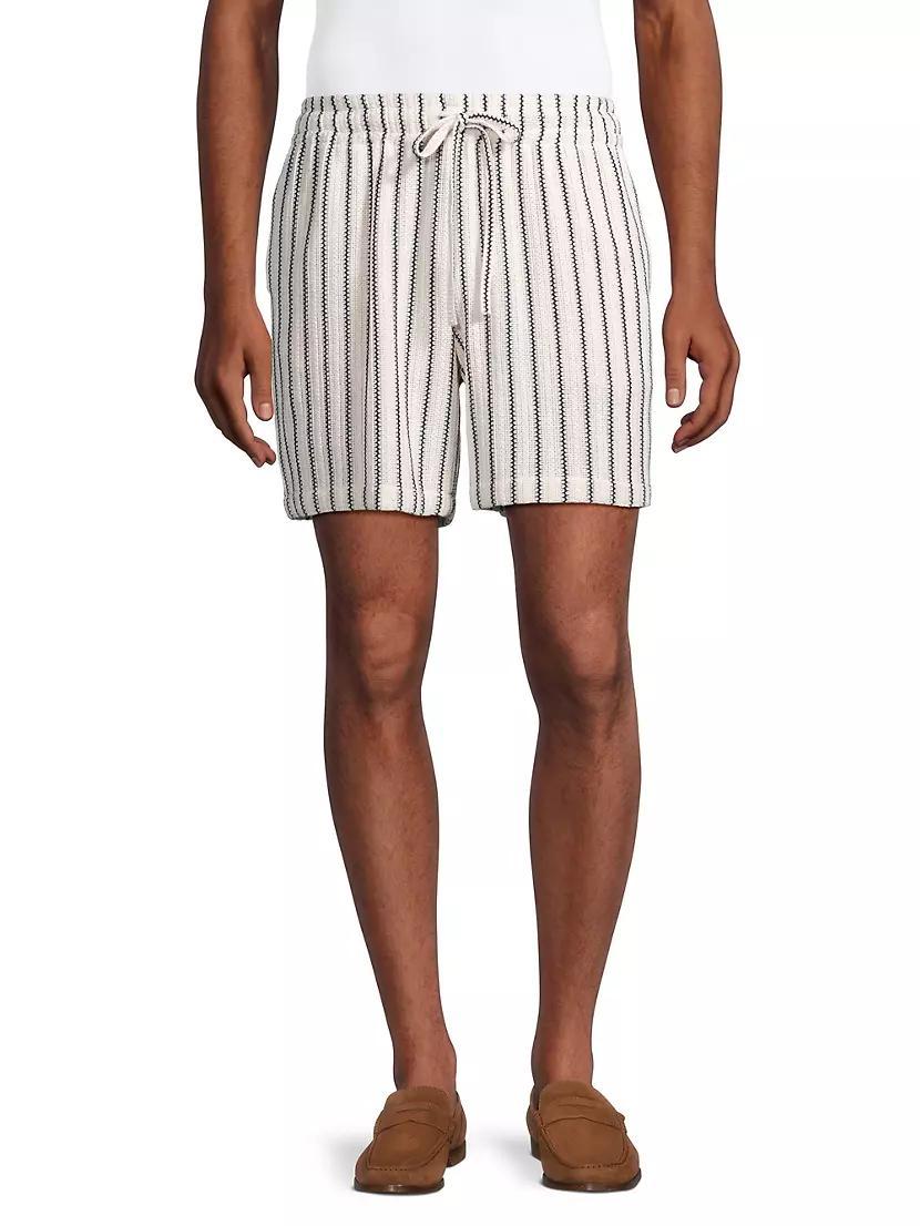 Wardrobe In The City Pinstriped Cotton Shorts Product Image