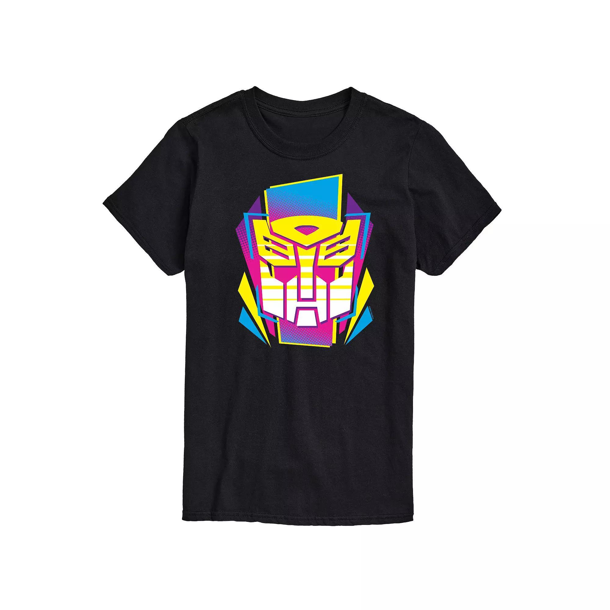 Men's Transformers Halftone Icon Autobot Tee, Size: XL, Black Product Image