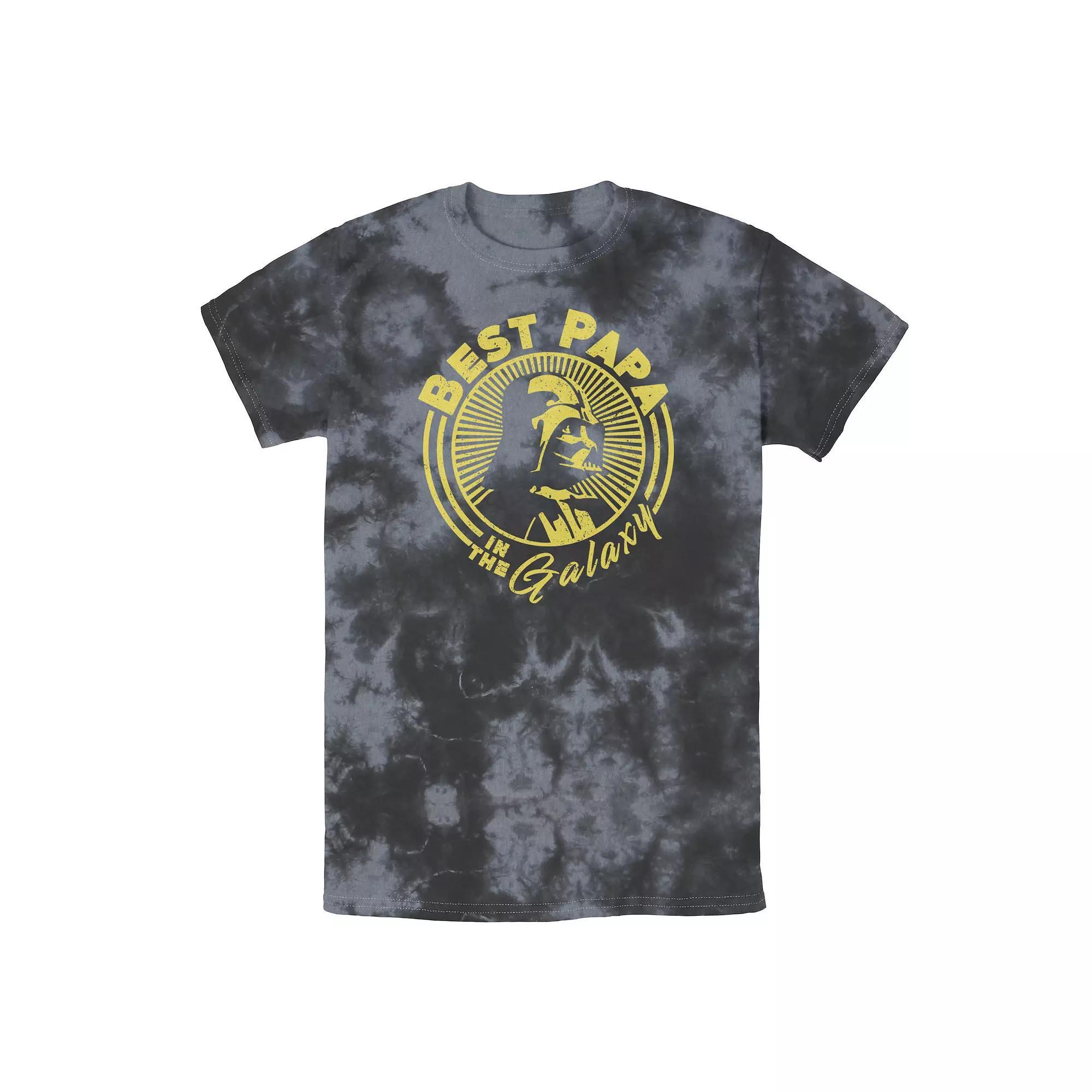 Men's Star Wars Vader Head Circle Burst Tee, Boy's, Size: Small, Black Grey Product Image