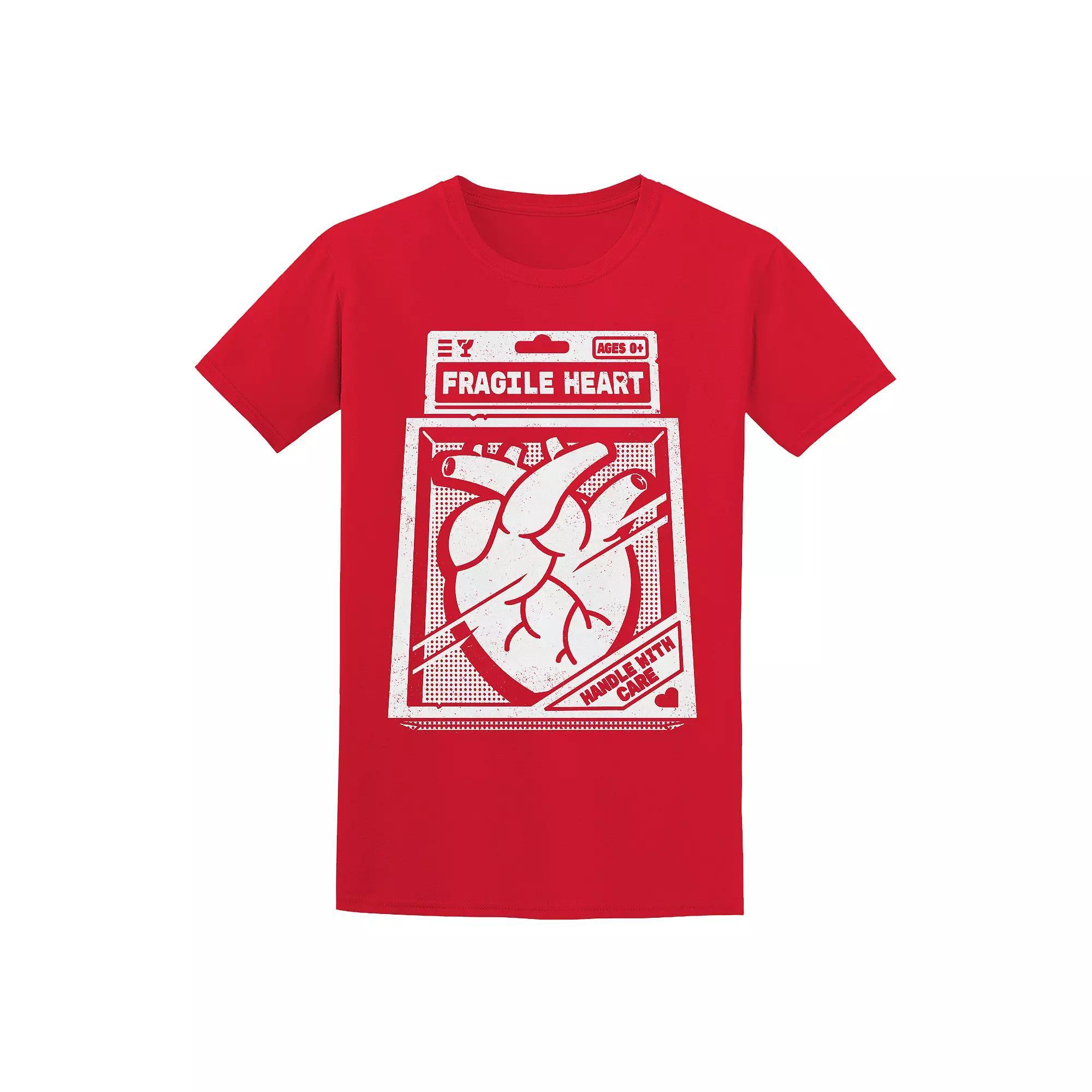 Men's COLAB89 by Threadless Fragile Heart Tee, Size: Large, Black Product Image