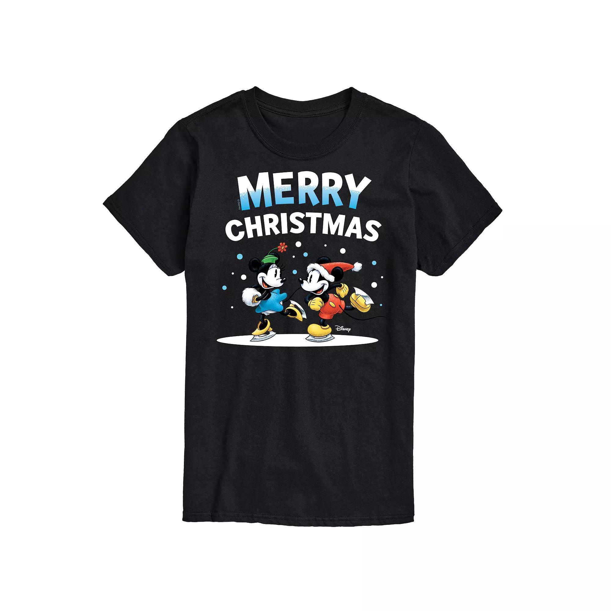 Disney's Big & Tall Merry Christmas Graphic Tee, Men's, Size: 6XB, Black Product Image