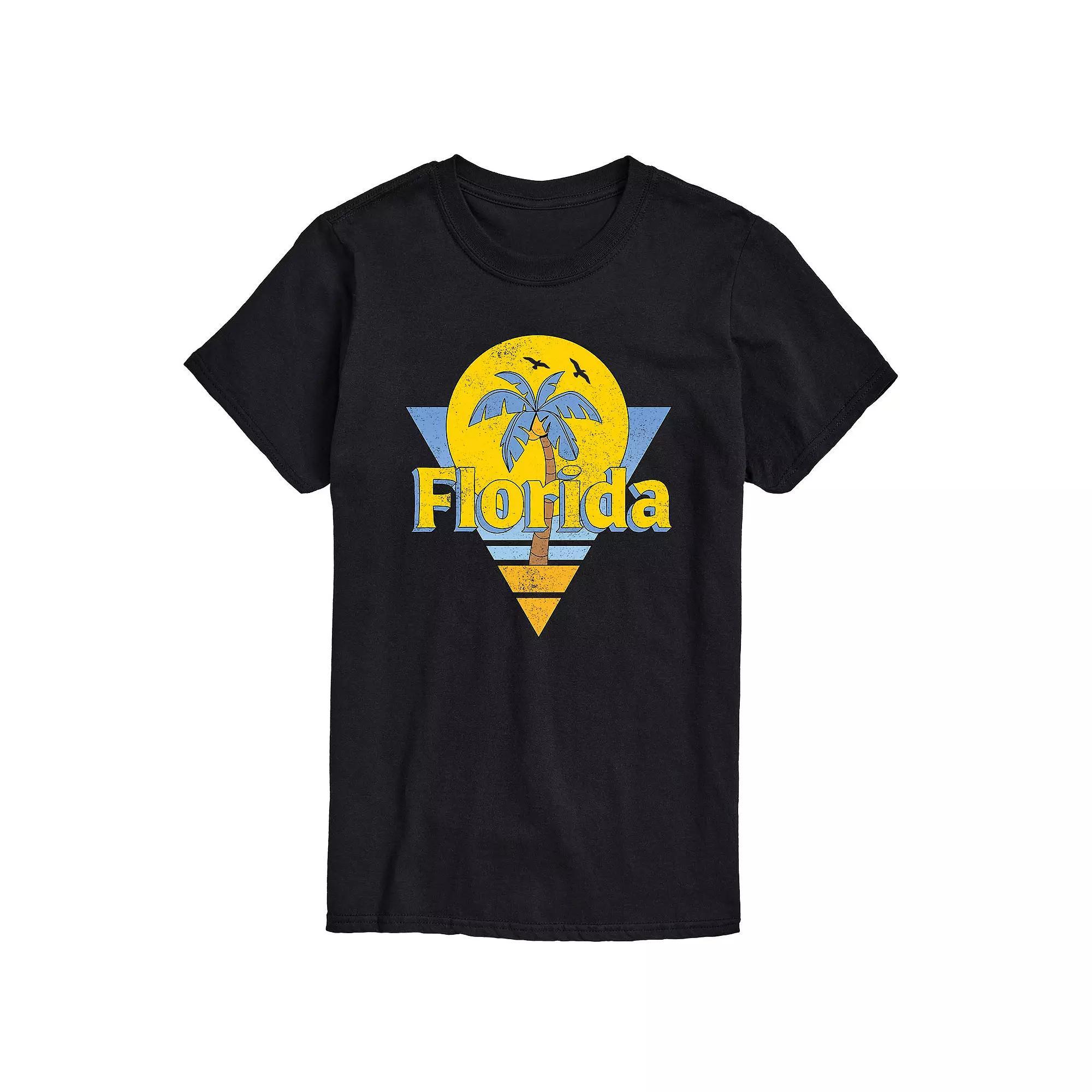 Big & Tall Retro Florida Logo Graphic Tee, Men's, Size: 3XL Tall, Black Product Image