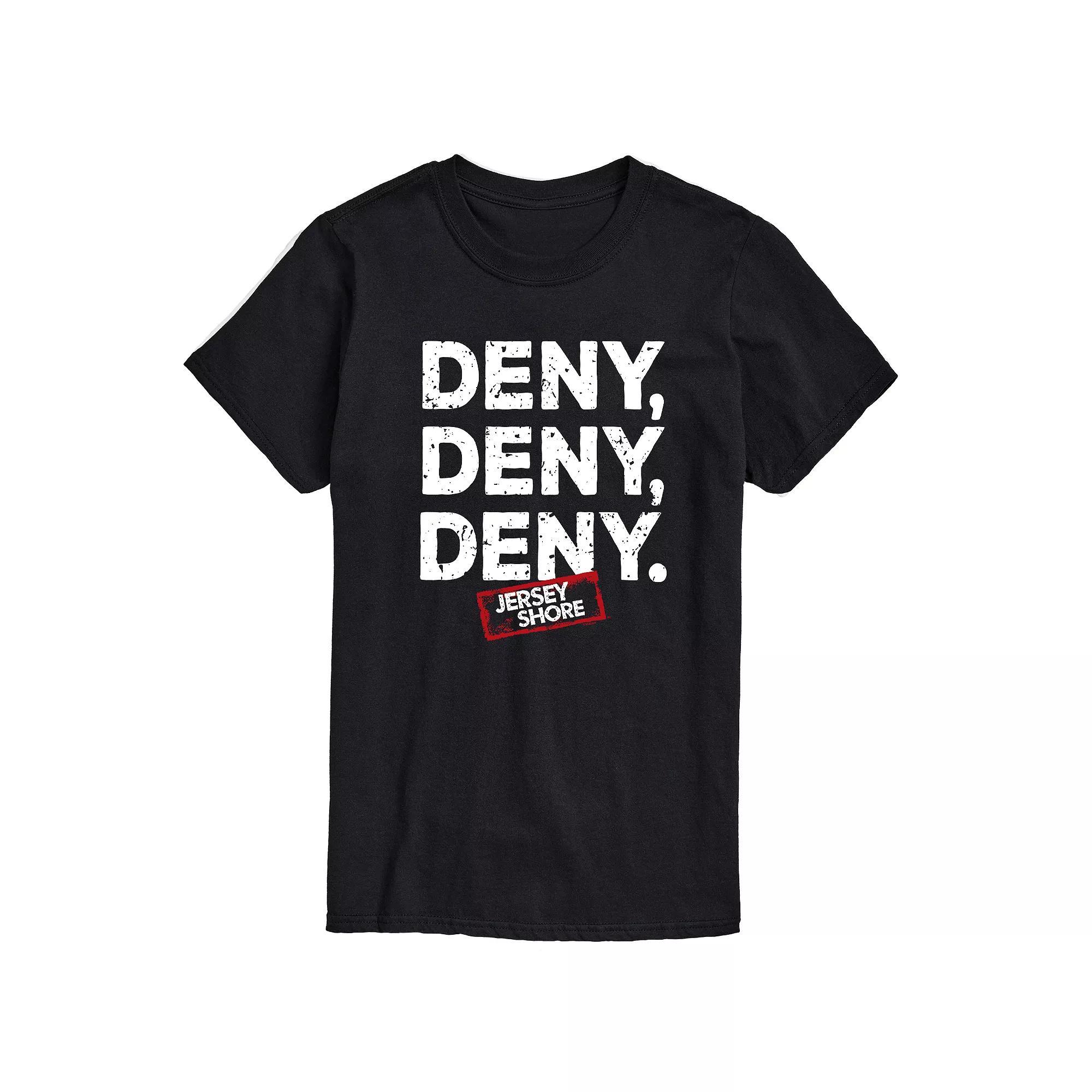 Men's Jersey Shore Deny Deny Deny Graphic Tee, Size: XXL, Black Product Image