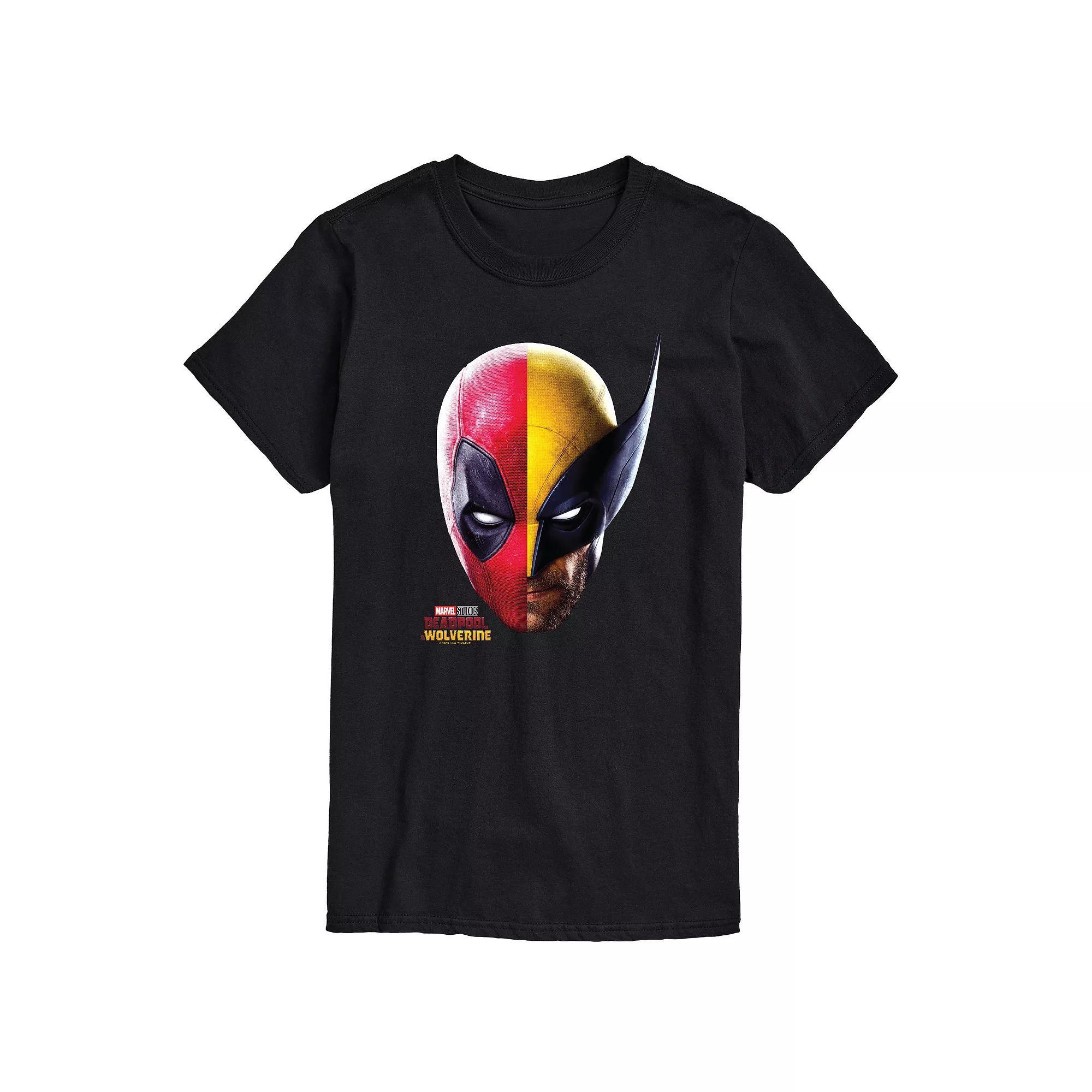 Big & Tall Marvel Deadpool & Wolverine Head Portrait Graphic Tee, Men's,  Product Image