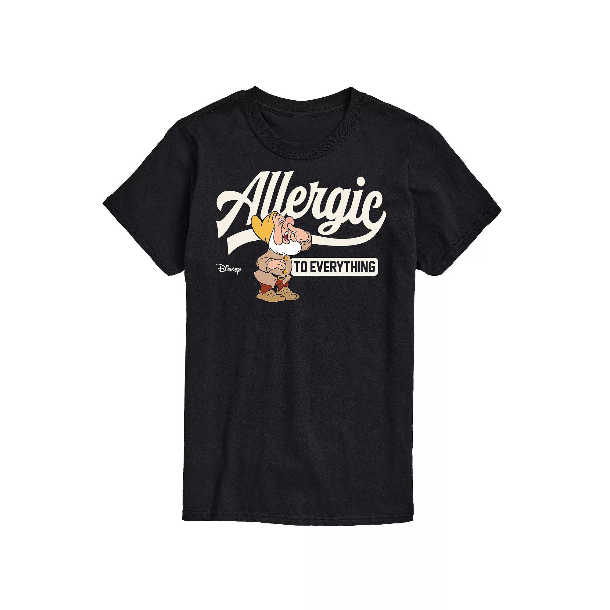 Disney Princess Big & Tall Allergic To Everything Graphic Tee, Men's,  Product Image