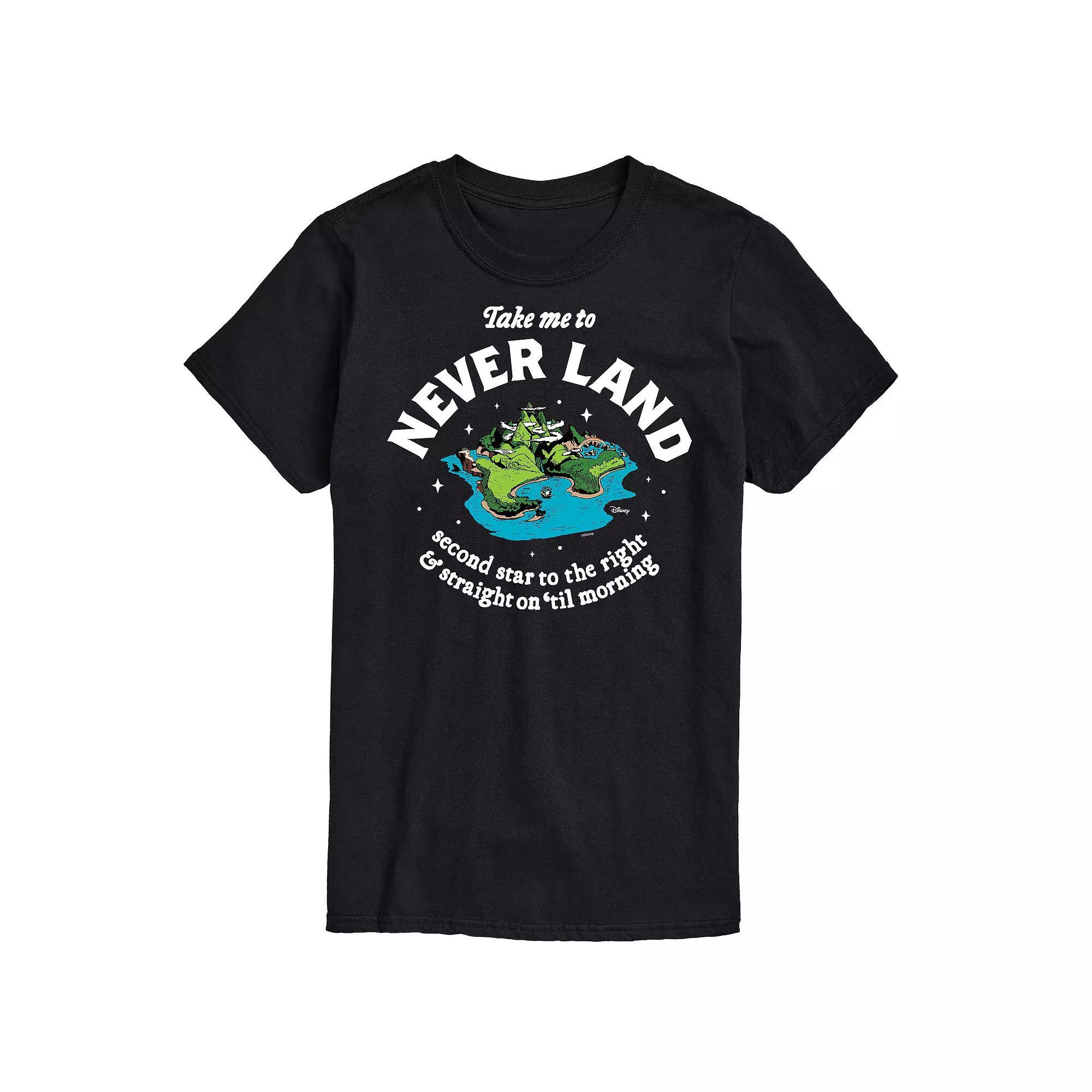 Disney's Peter Pan Men's Never Land Graphic Tee, Size: XL, Black Product Image