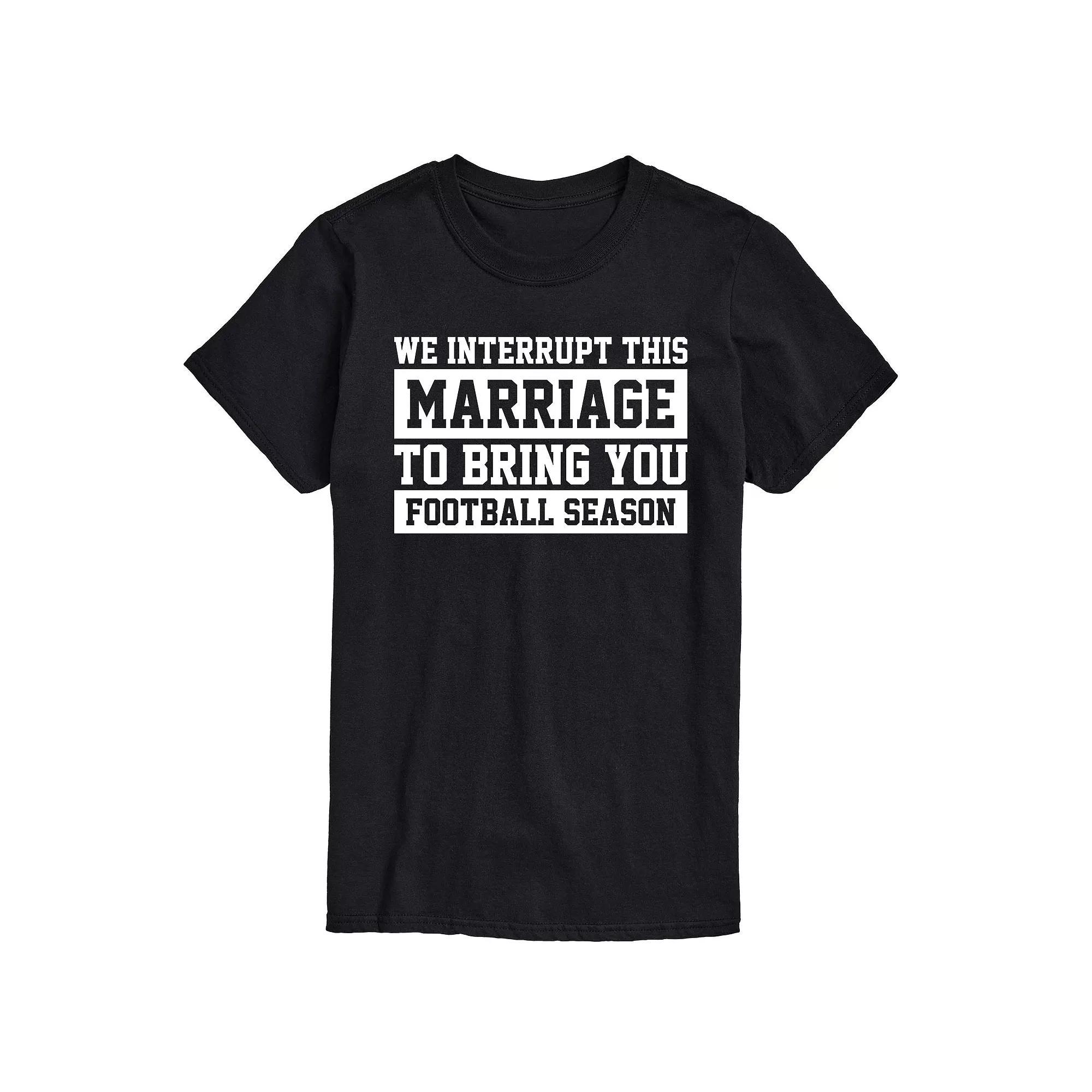 Big & Tall Marriage Football Tee, Men's,  Product Image