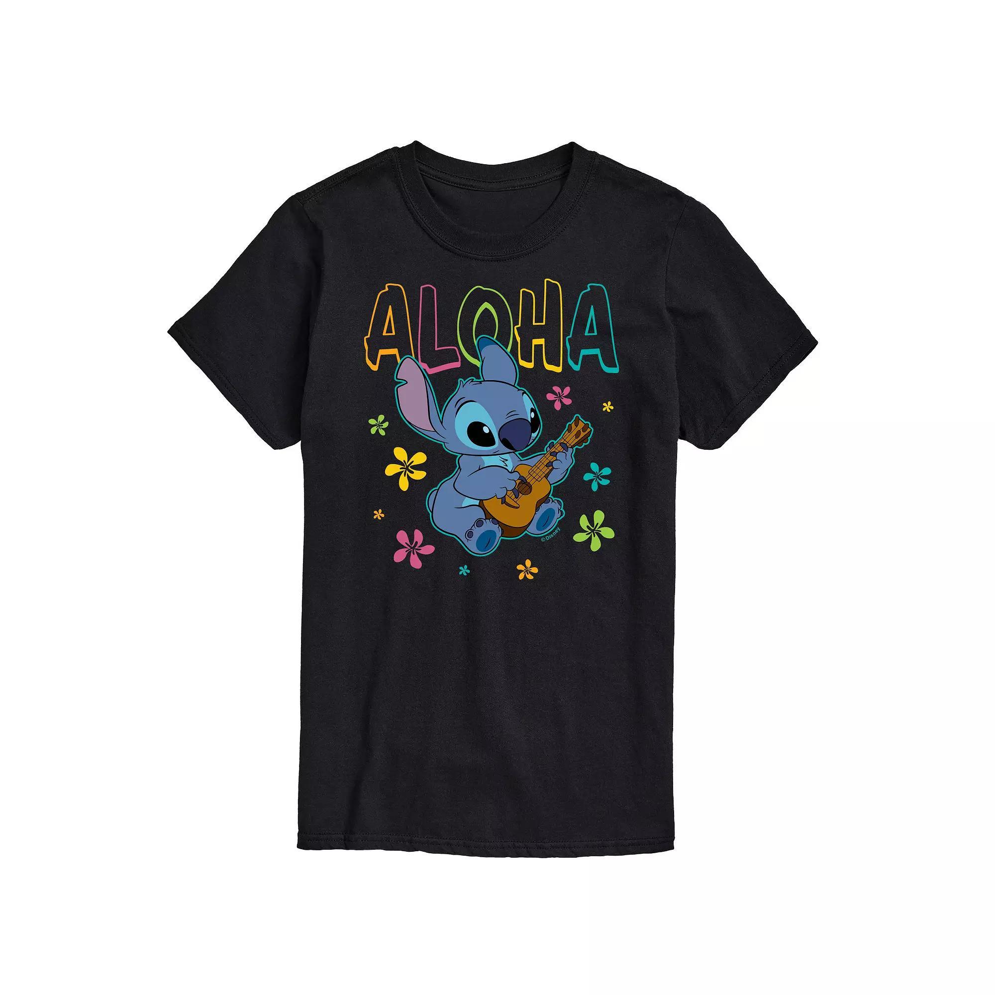 Disney's Lilo and Stitch Big & Tall Aloha Stitch Graphic Tee, Men's, Size: 4XB, Black Product Image