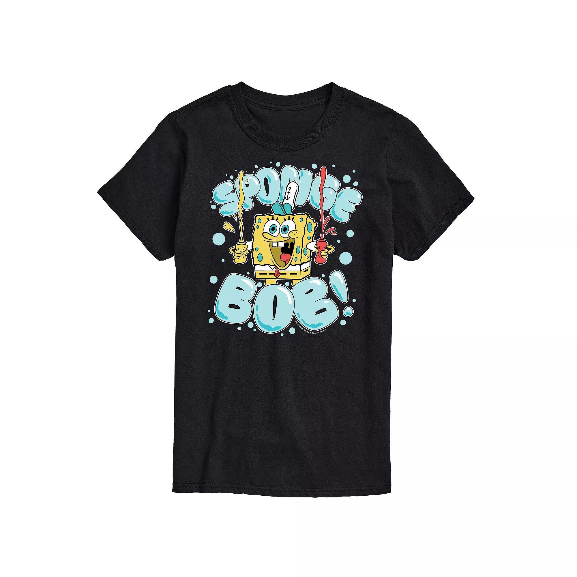 Big & Tall SpongeBob SquarePants Bubble Letter Graphic Tee, Men's,  Product Image