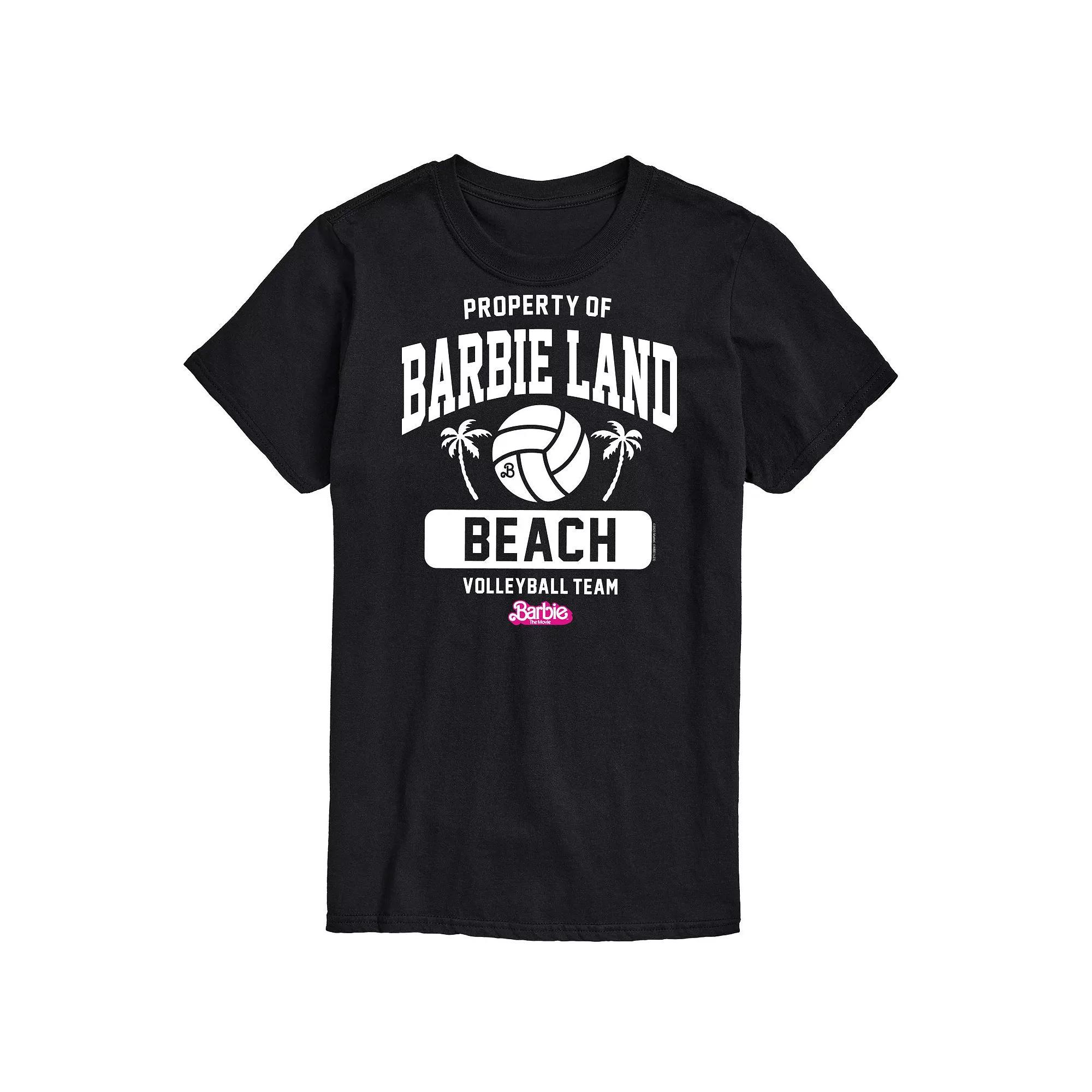 Big & Tall Barbie™ The Movie Volleyball Graphic Tee, Men's, Size: Large Tall, Black Product Image