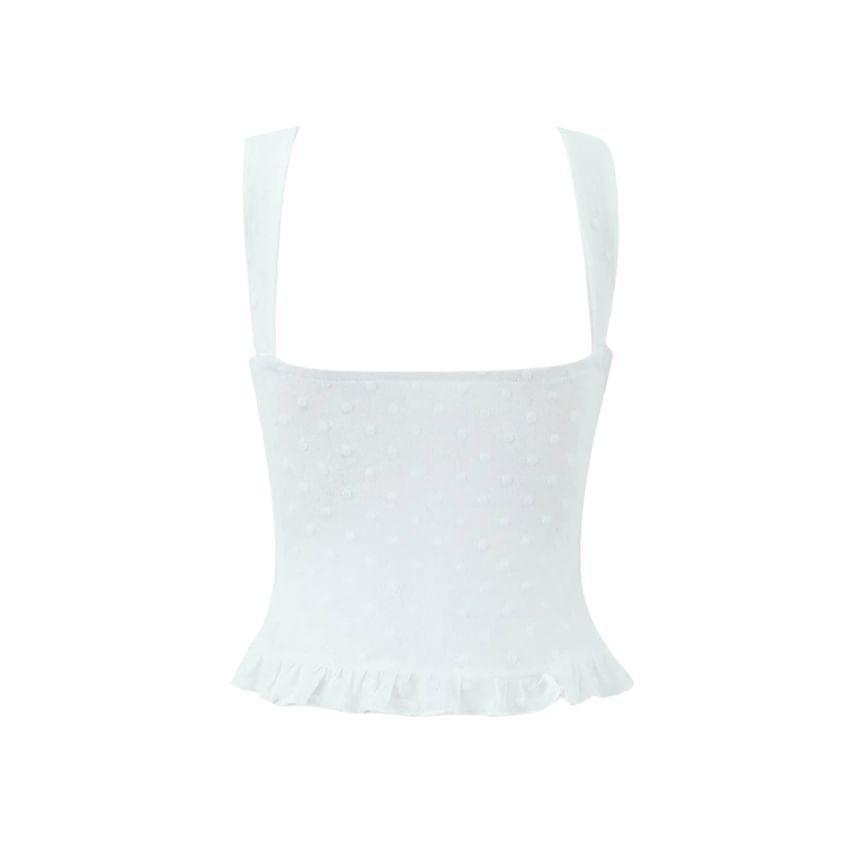 Sleeveless Plain Crop top / Mini A-Line Skirt / Set Product Image