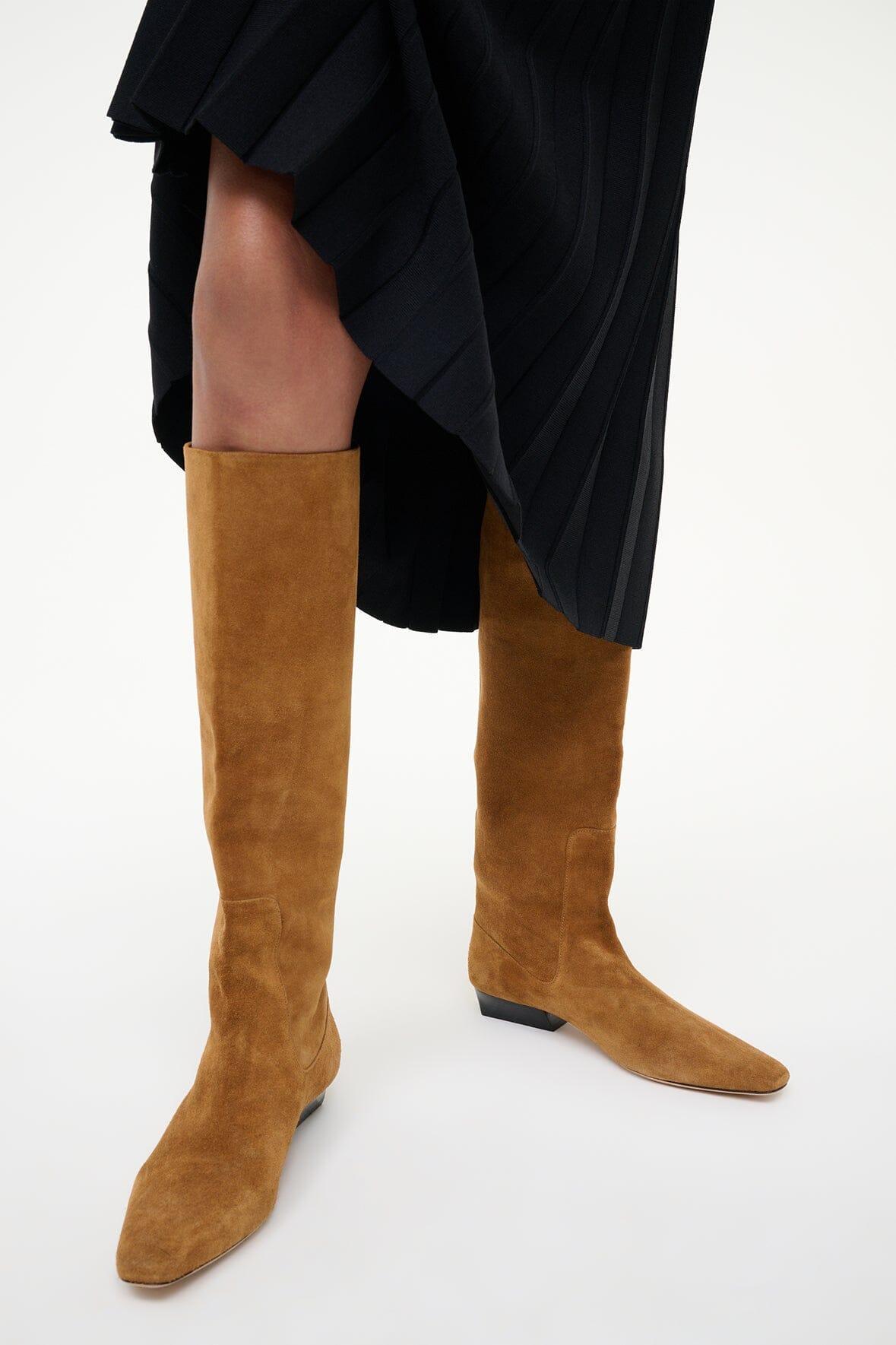 WALLY FLAT BOOT | TAN SUEDE Product Image