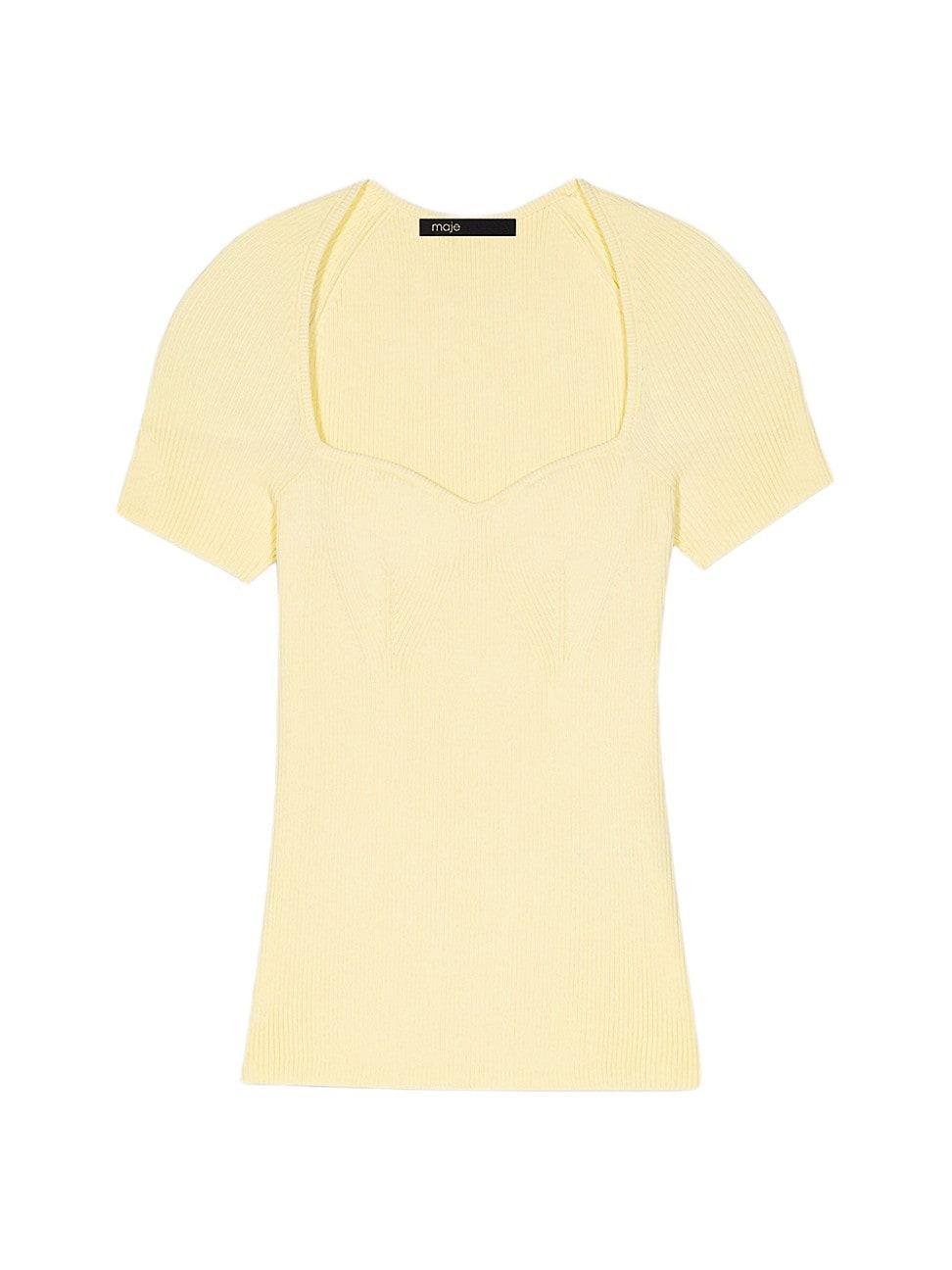 Womens Rib Knit Top Product Image