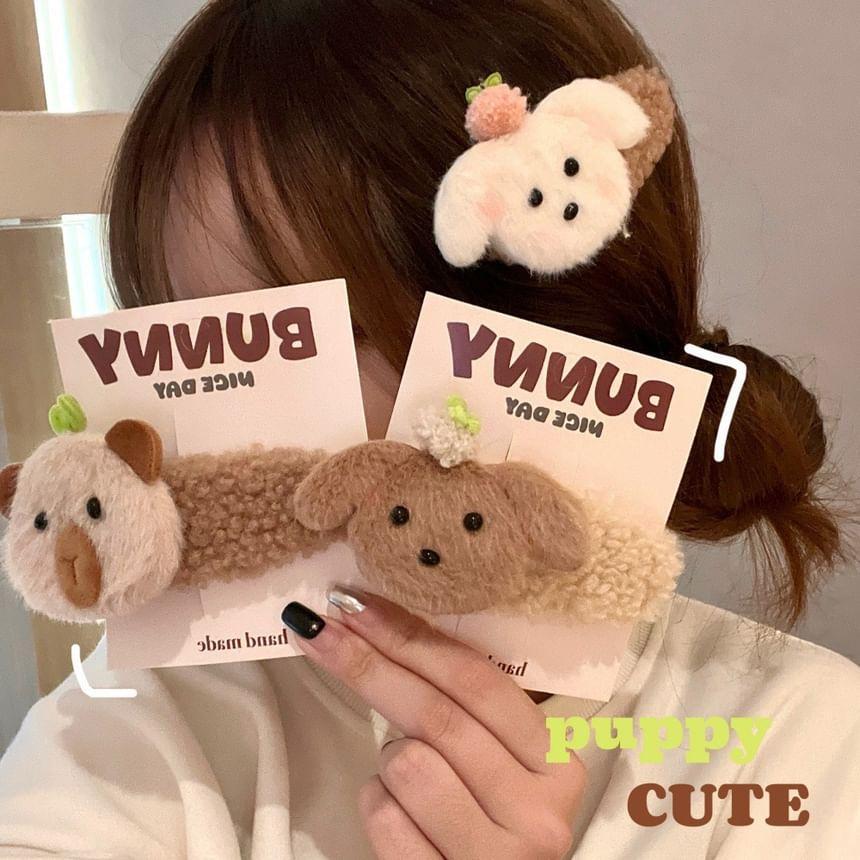 Cartoon Animal Faux Shearling Hair Clip Product Image