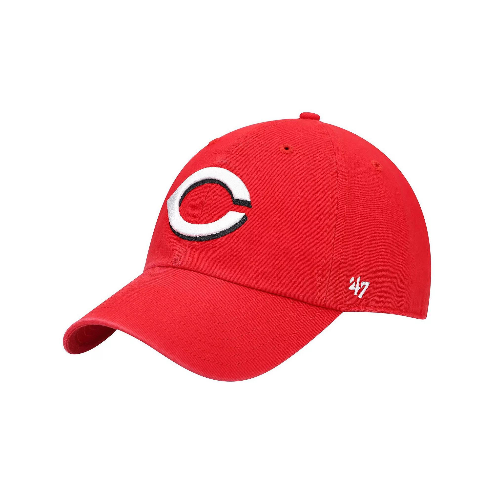 Men's '47 Red Cincinnati Reds Home Clean Up Adjustable Hat, Red Red Product Image