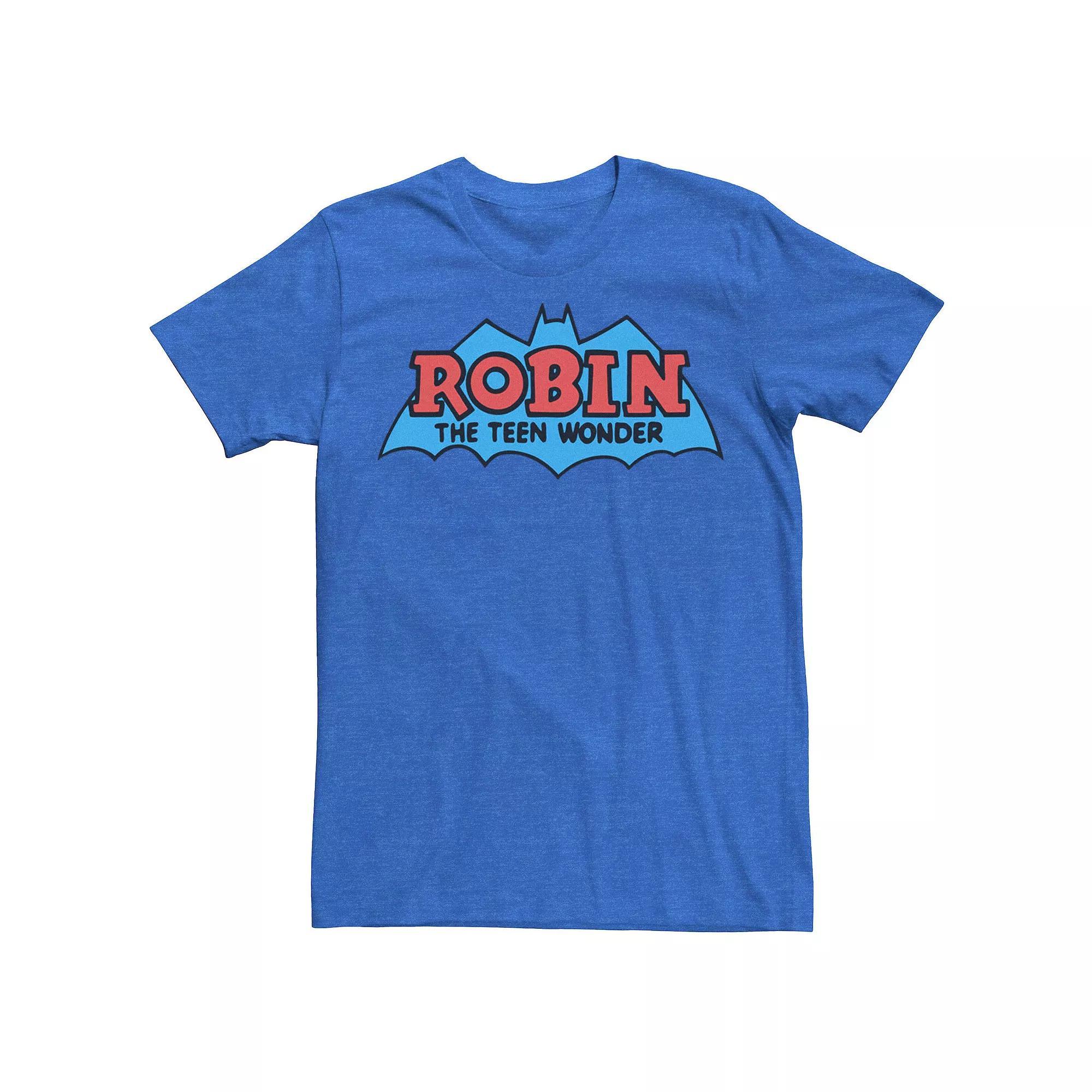 Men's DC Comics Robin The Teen Wonder Classic Logo Tee, Size: XL, Royal Grey Product Image