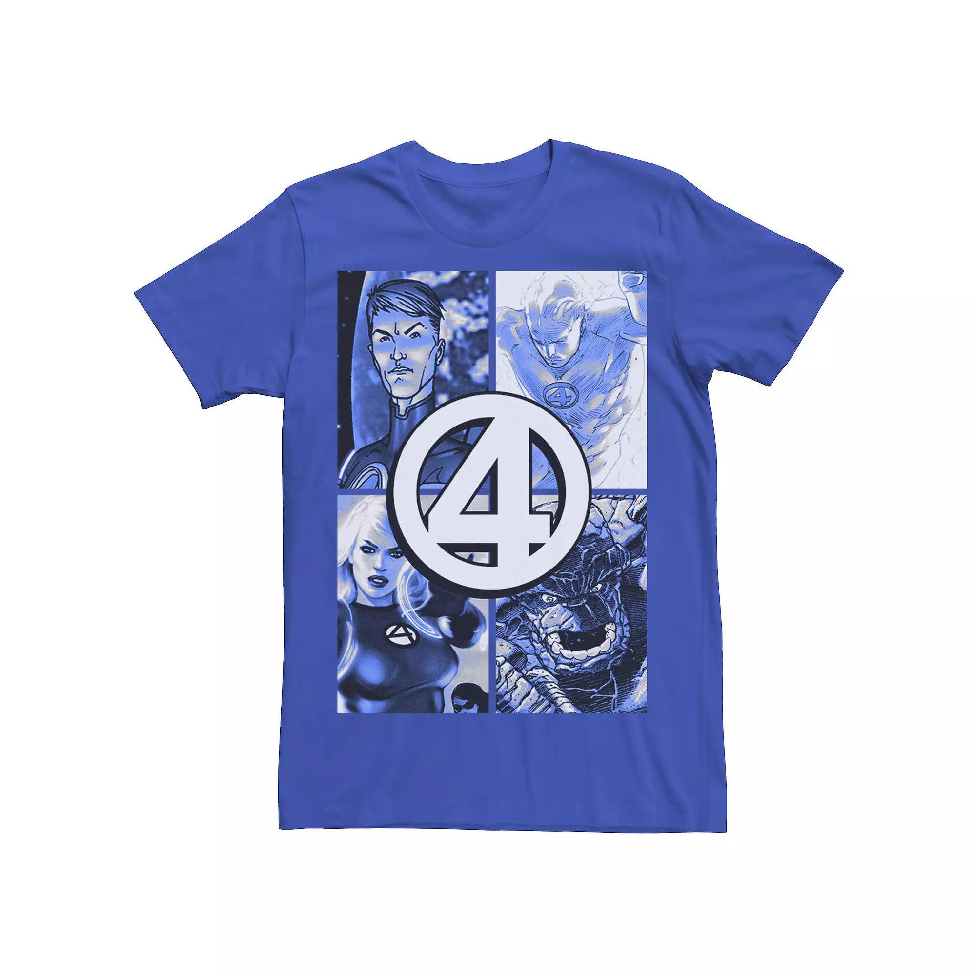 Men's Marvel Fantastic Four Group Shot Logo Box Up Tee,  Product Image