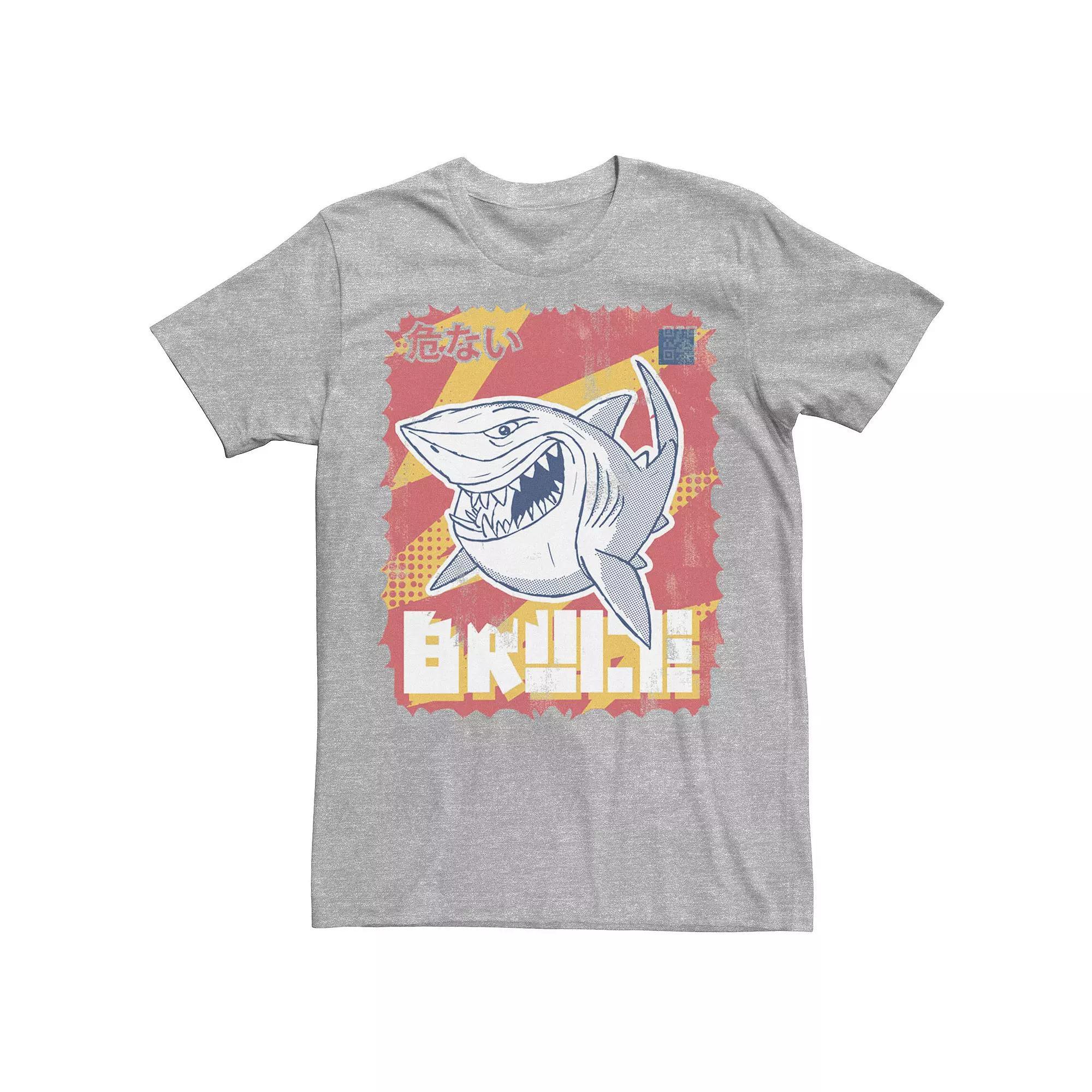 Disney / Pixar's Finding Nemo Bruce Men's Kanji Poster Tee, Size: Small, Athletic Grey Product Image