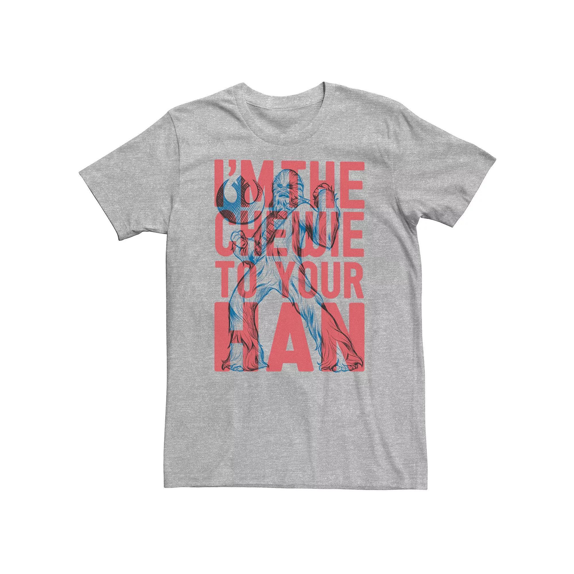 Men's Star Wars I'm The Chewie To Your Han Word Stack Graphic Tee, Size: Large, Athlc Hthr Product Image