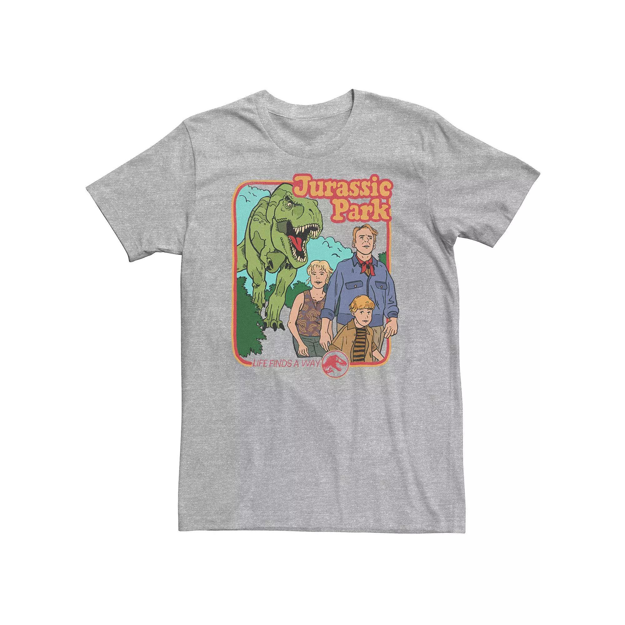 Big & Tall Jurassic Park Vintage Characters Life Finds A Way Tee, Men's,  Product Image