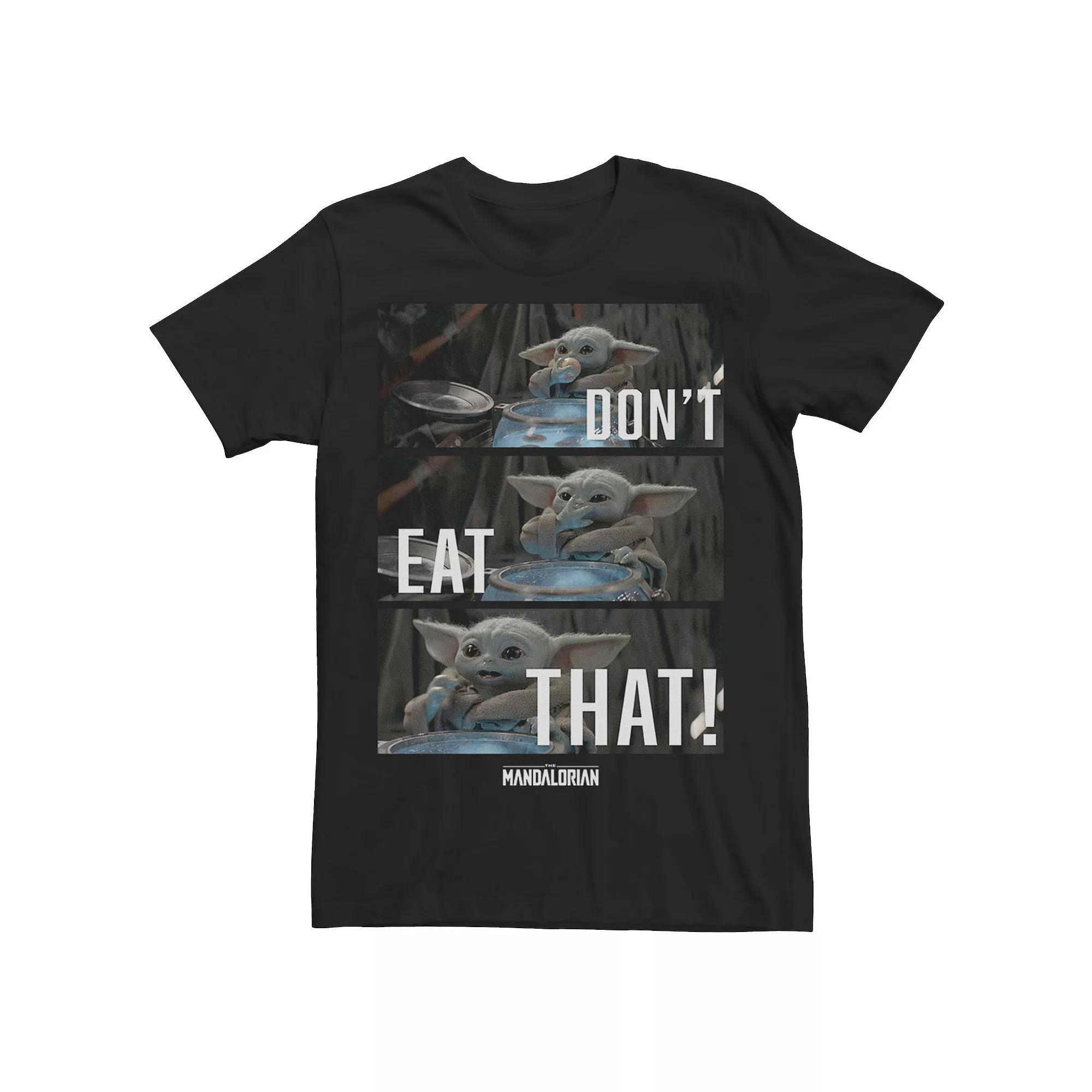 Men's Star Wars The Mandalorian The Child Don't Eat That Portrait Panels Tee,  Product Image