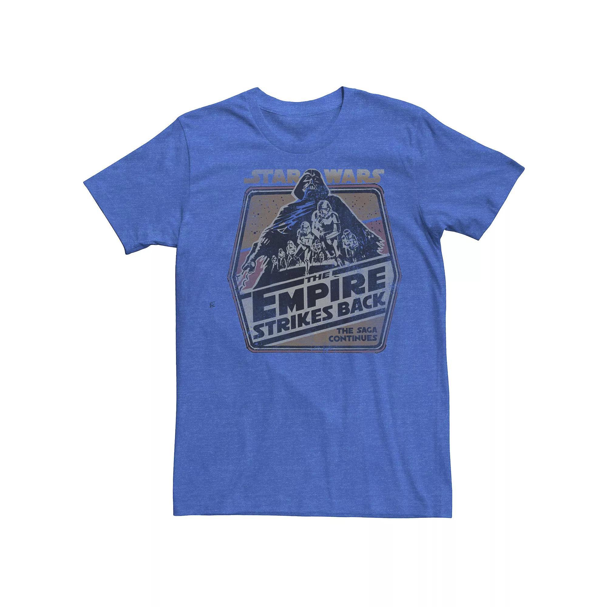 Men's Star Wars Darth Vader The Empire Strikes Back Badge Tee, Size: XL, Royal Grey Product Image