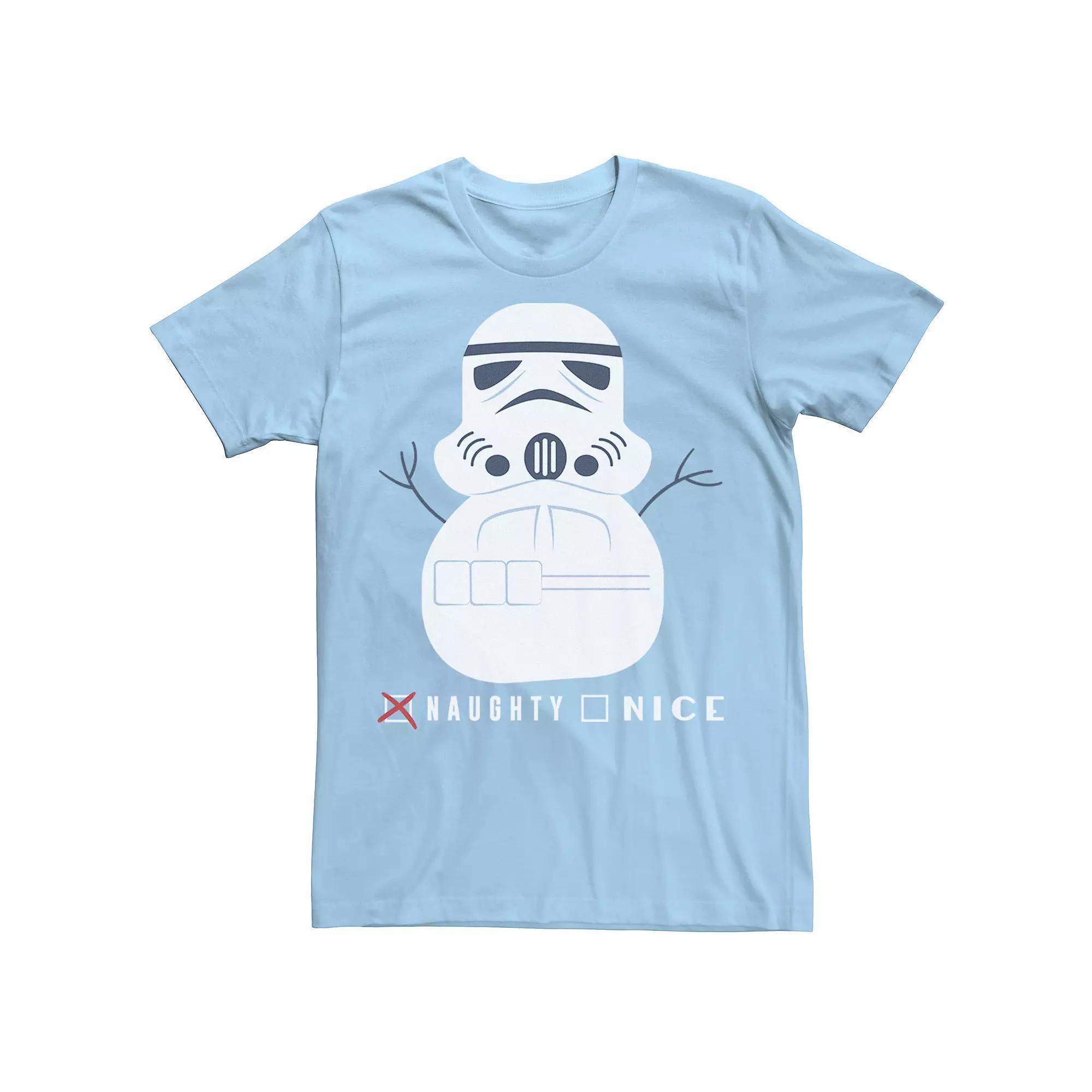 Men's Star Wars Stormtrooper Snowman Christmas Graphic Tee,  Product Image