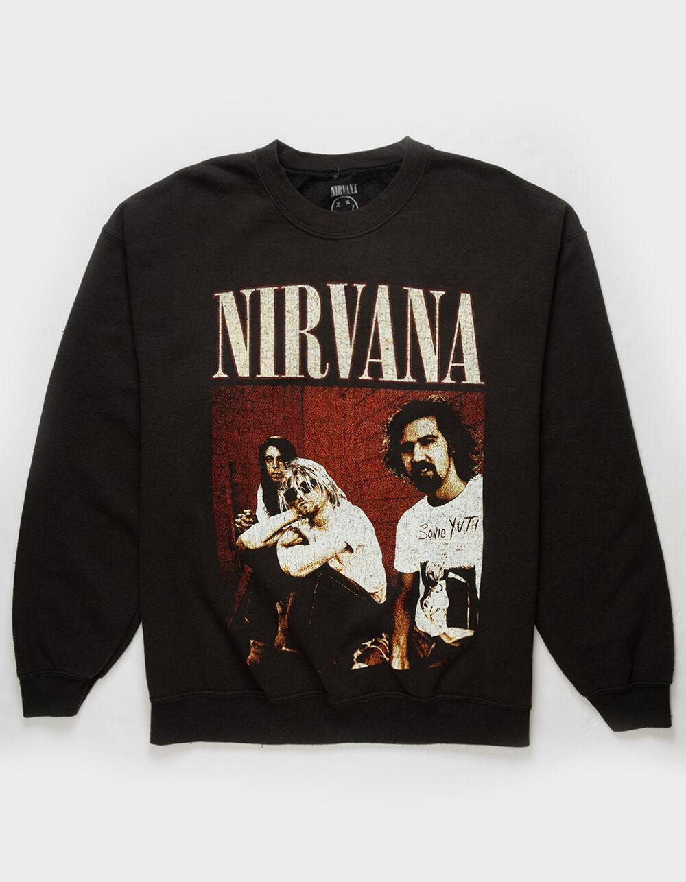 NIRVANA Mens Crewneck Sweatshirt - CHARCOAL Product Image