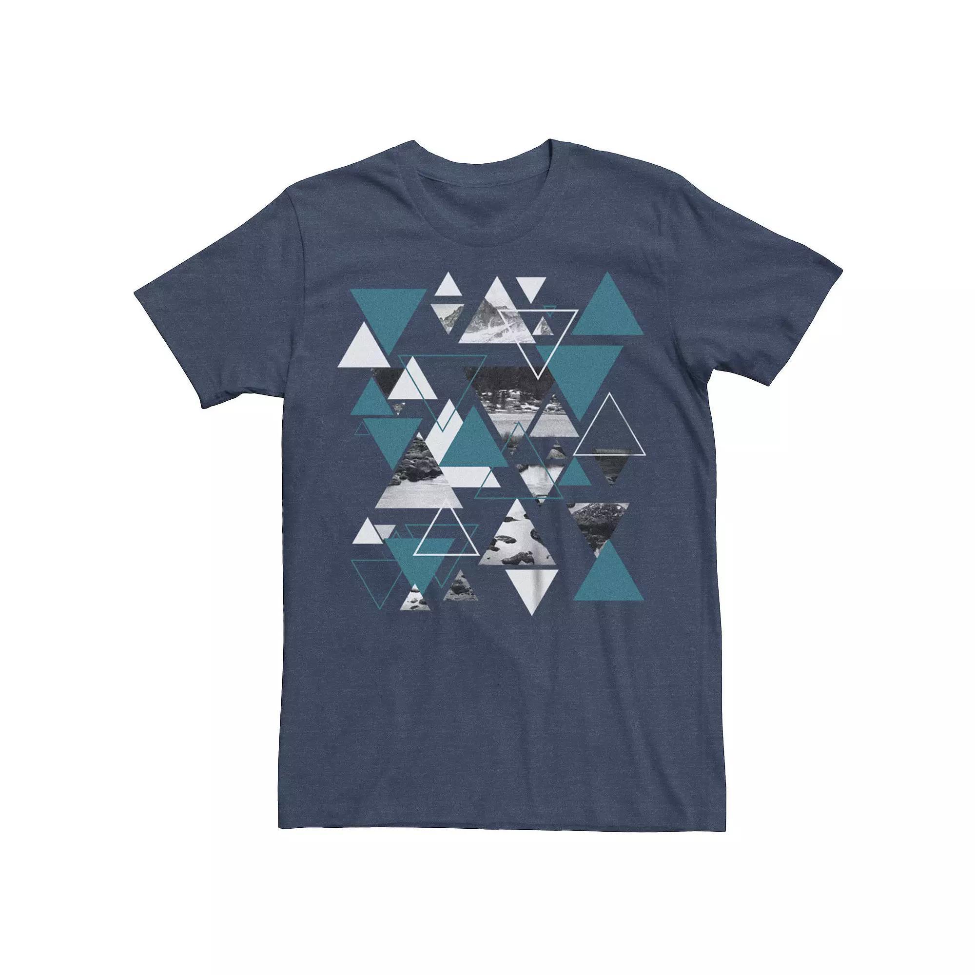 Men's Abstract City Triangles Graphic Tee,  Product Image