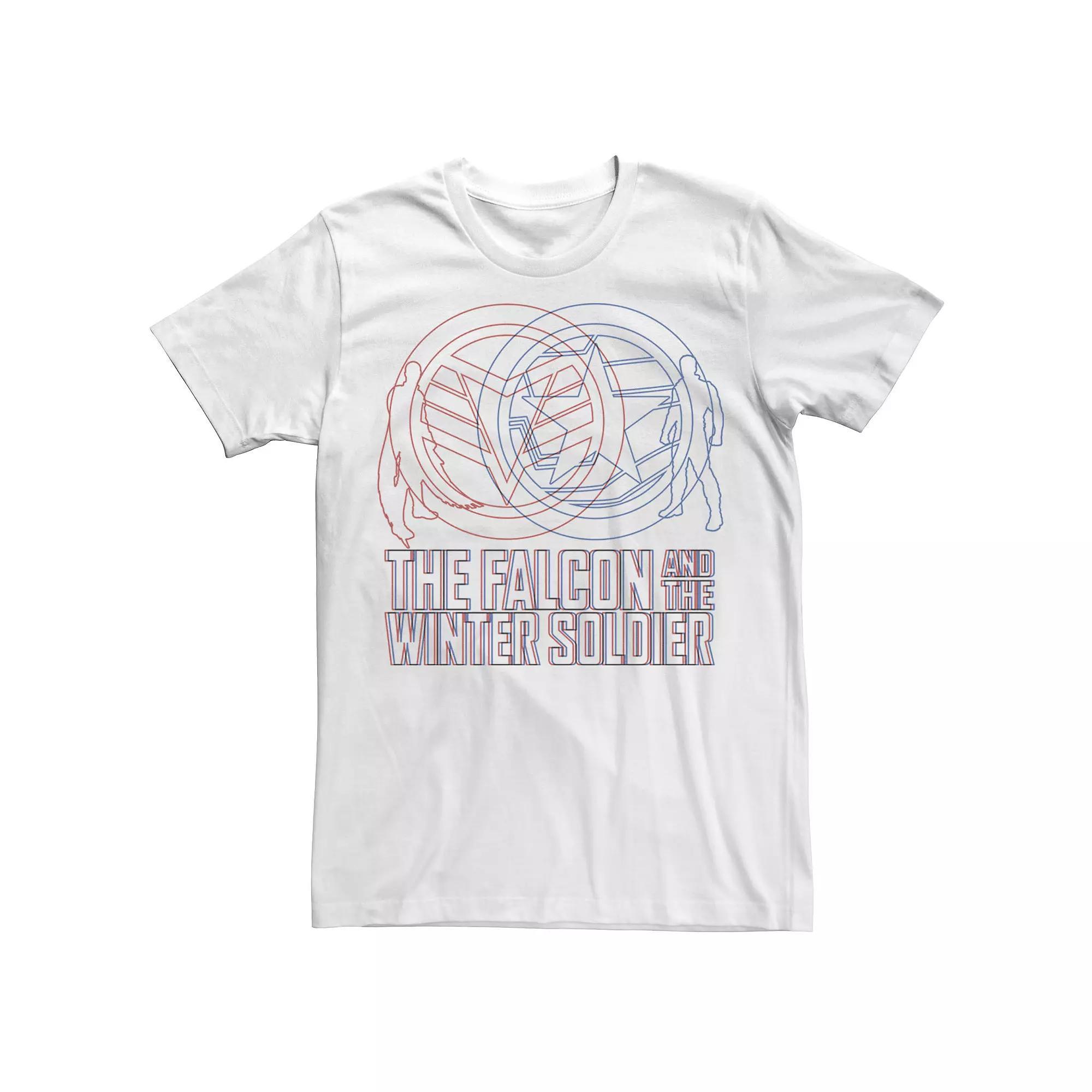 Men's Marvel Falcon And The Winter Soldier Dual Logos Tee,  Product Image