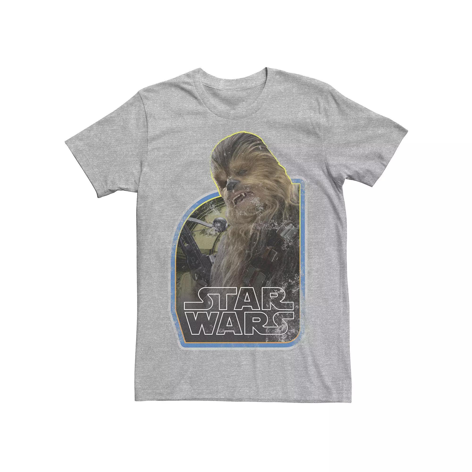 Men's Star Wars Chewbacca with Bowcaster Tee, Size: XXL, Athletic Grey Product Image