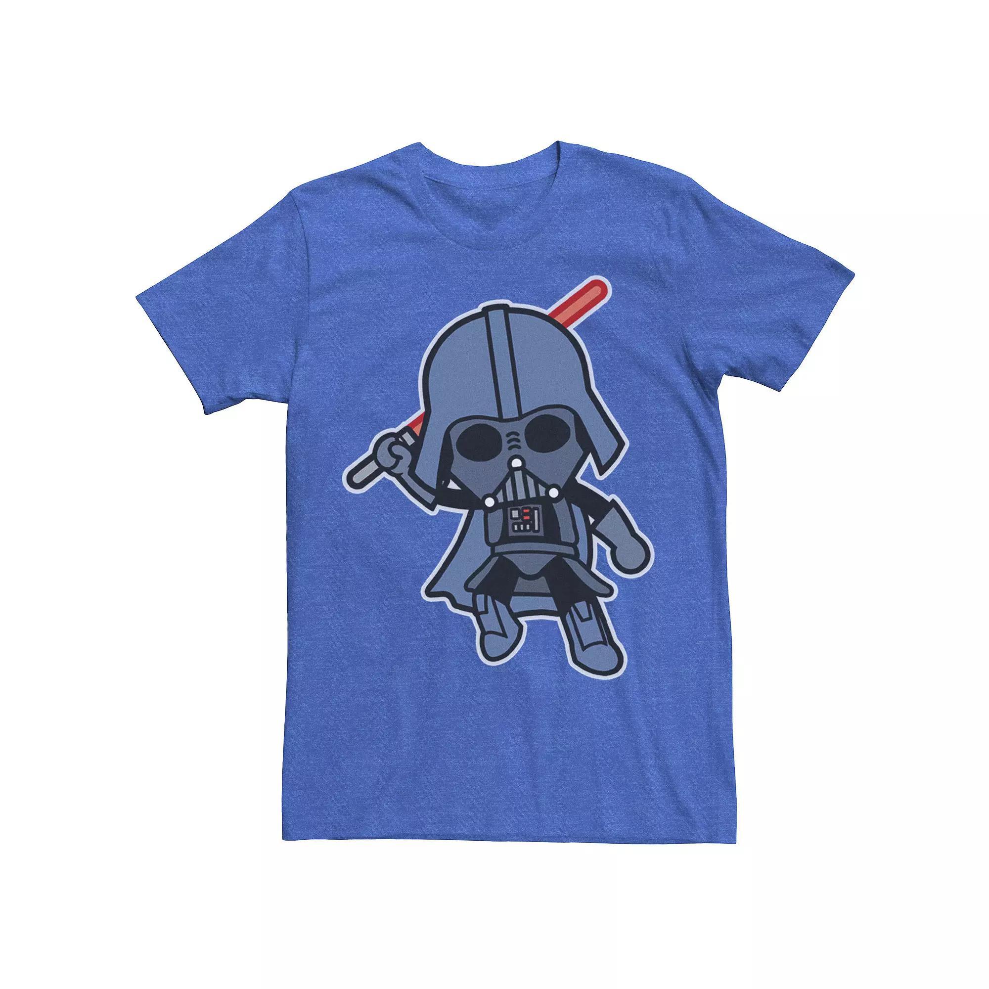 Men's Star Wars Darth Vader Cartoon Tee, Size: Large, Royal Grey Product Image