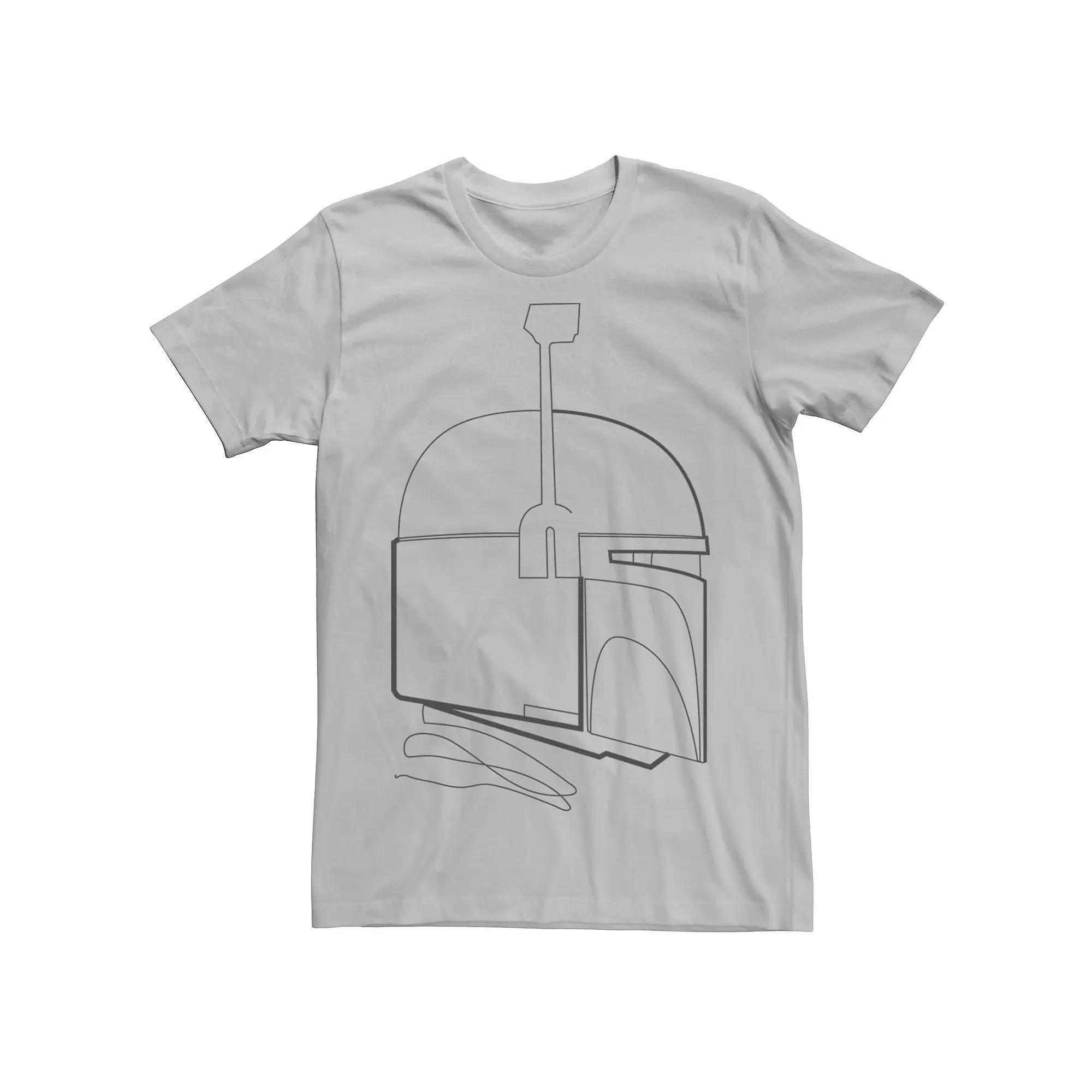 Men's Star Wars Boba Fett Profile Minimal Outline Graphic Tee,  Product Image