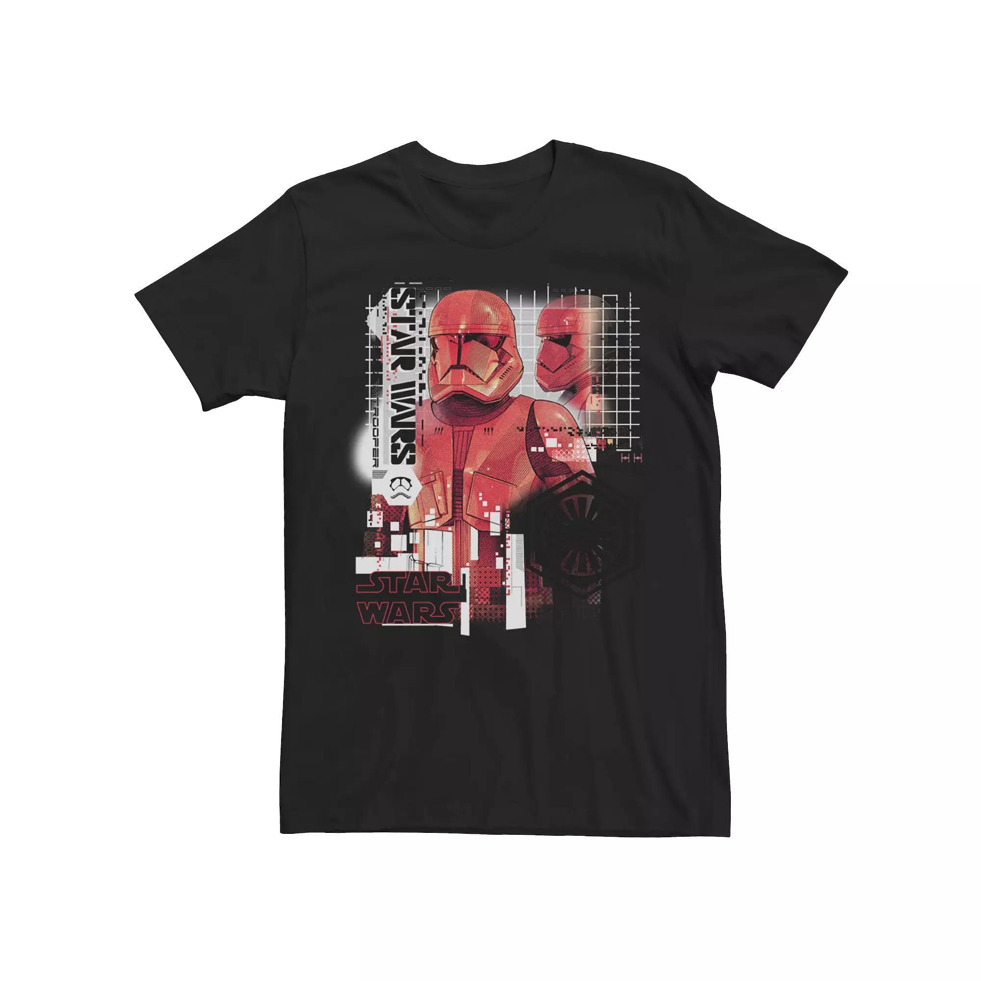 Men's Star Wars Red Trooper Schematic Tee, Size: Medium, Black Product Image