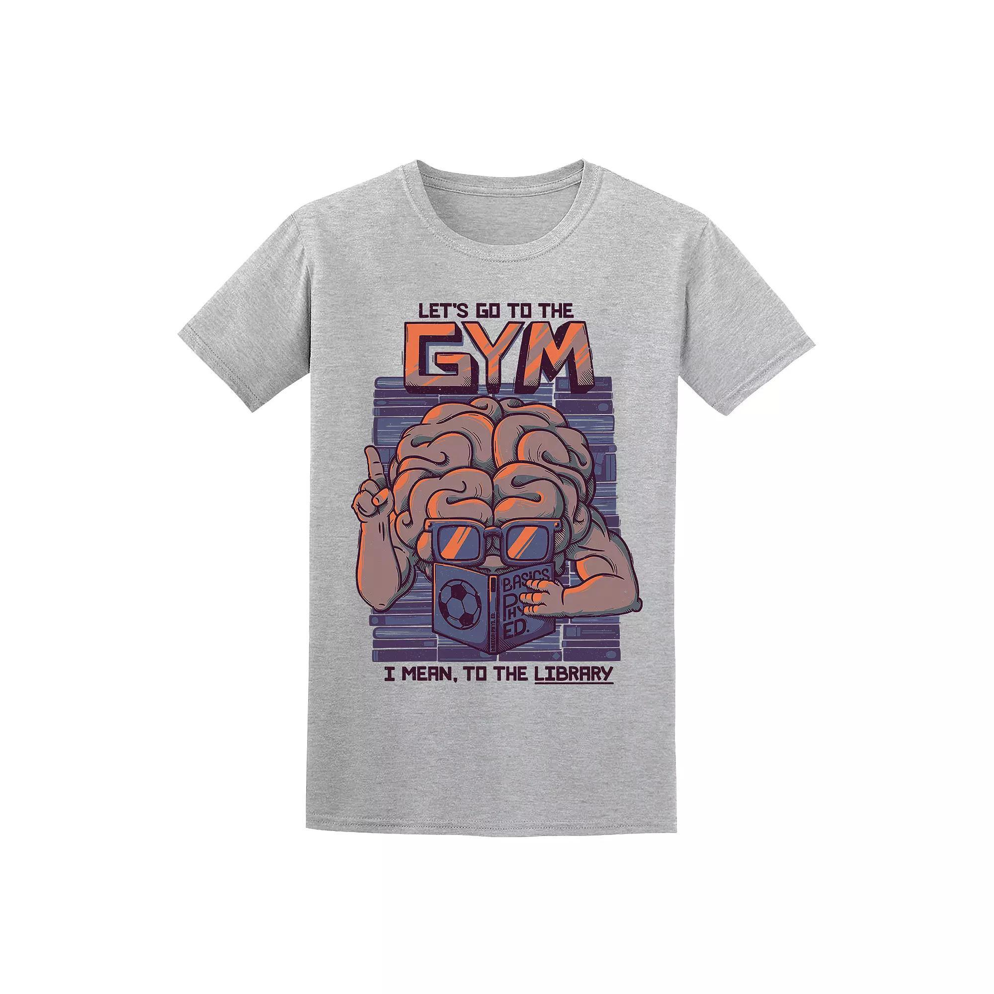 Men's COLAB89 by Threadless Lets Go To The Gym Tee, Size: Small, Sport Gray Product Image