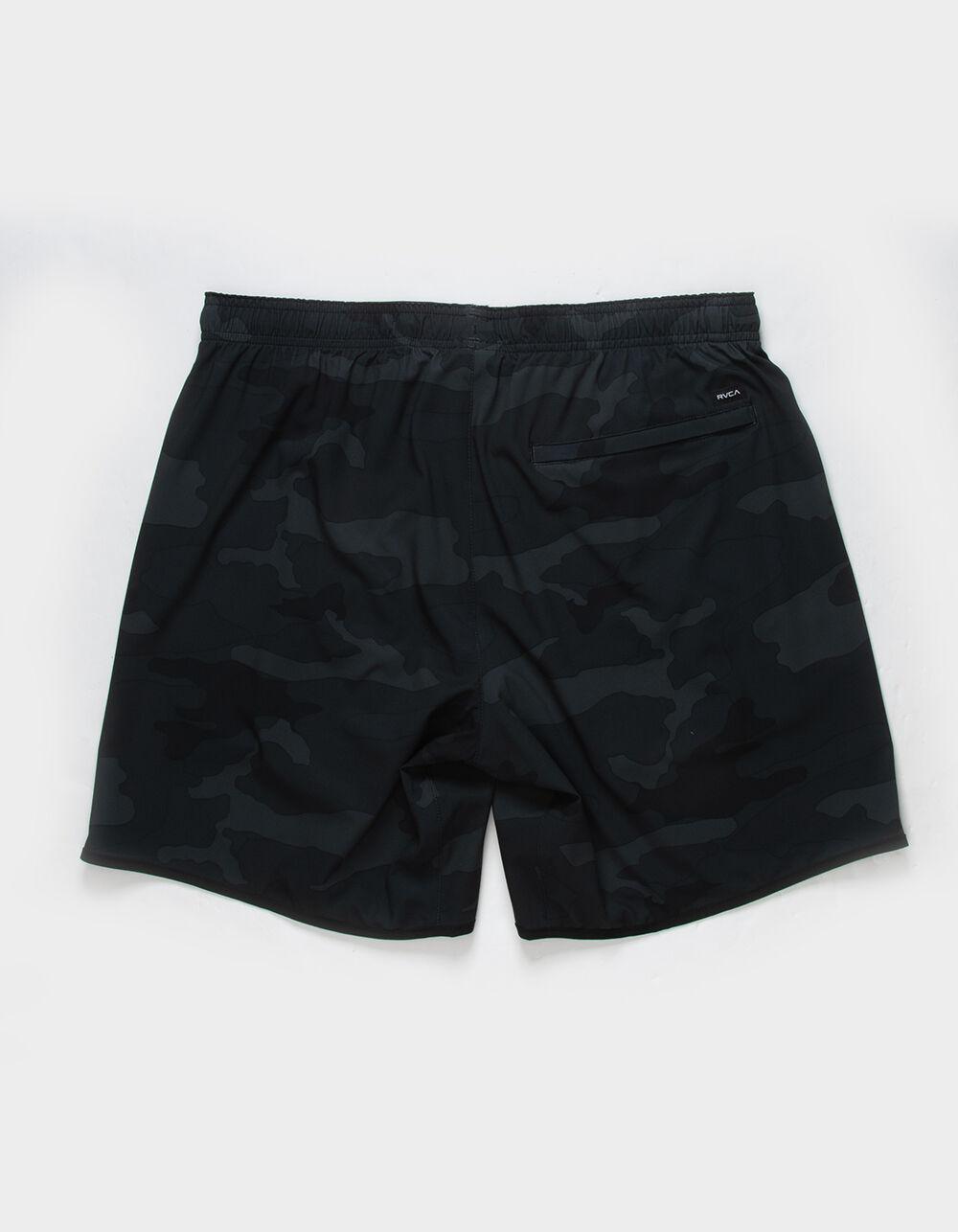 RVCA Yogger Stretch Mens 17" Athletic Shorts - CAMO BLACK Product Image