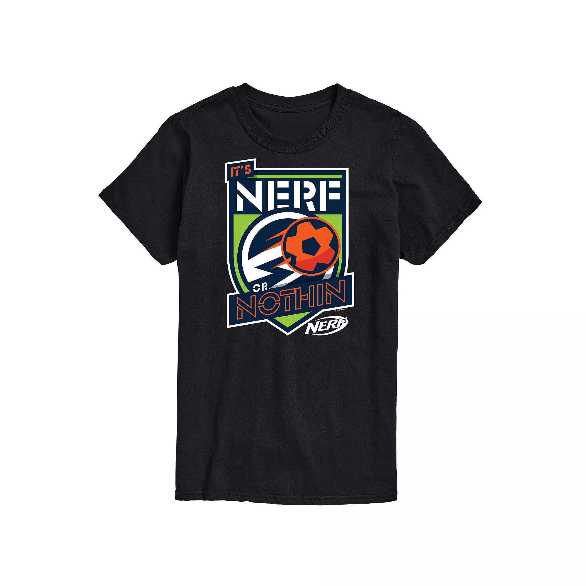 Men's Nerf Or Nothing Soccer Graphic Tee, Size: Small, Black Product Image